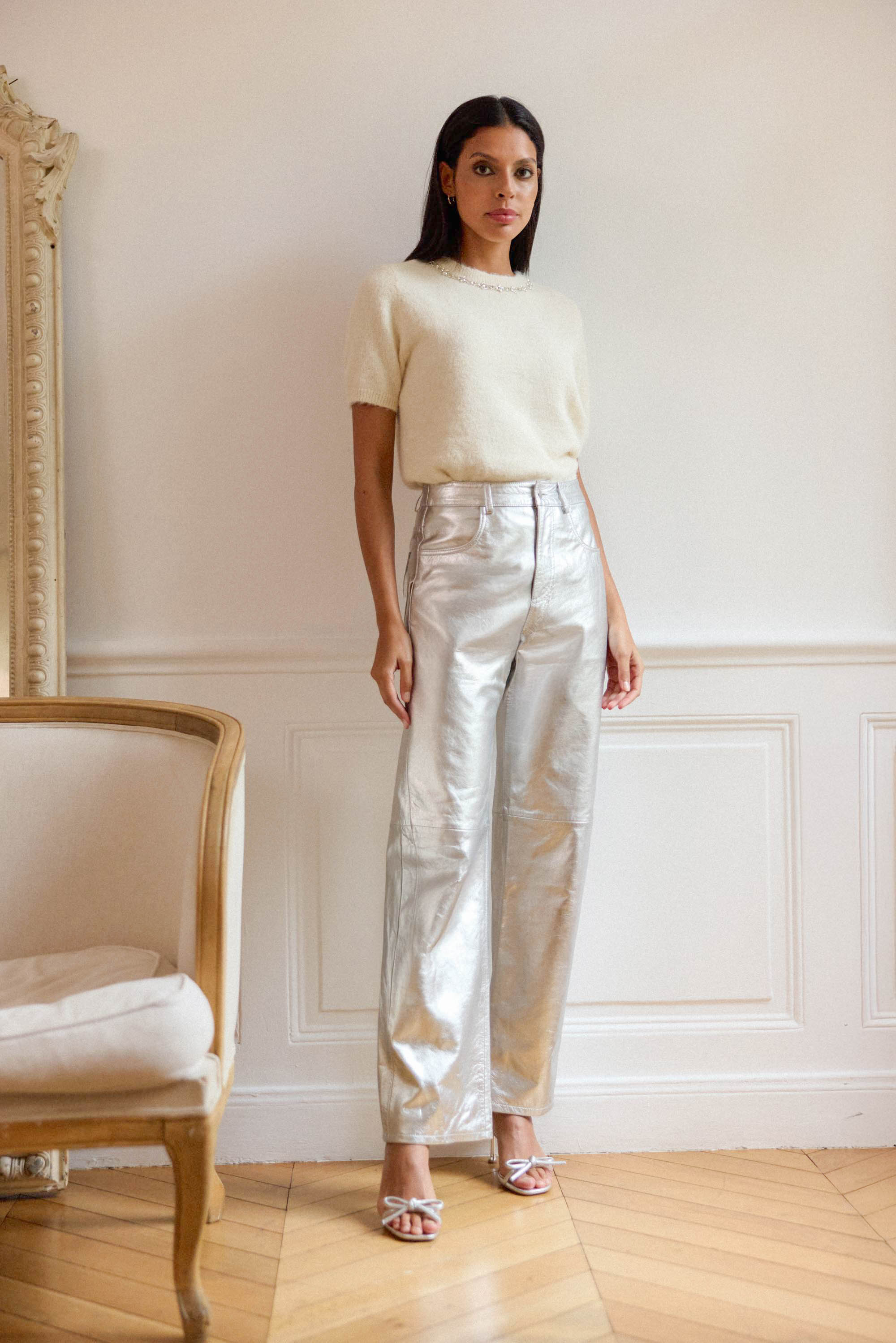 Zephyr - Pantalon droit en cuir