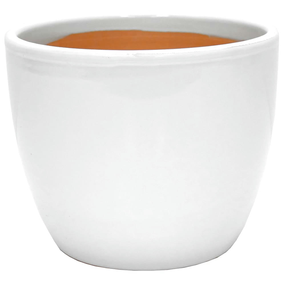 BEAUTY - Cache pot blanc en terre cuite H19cm