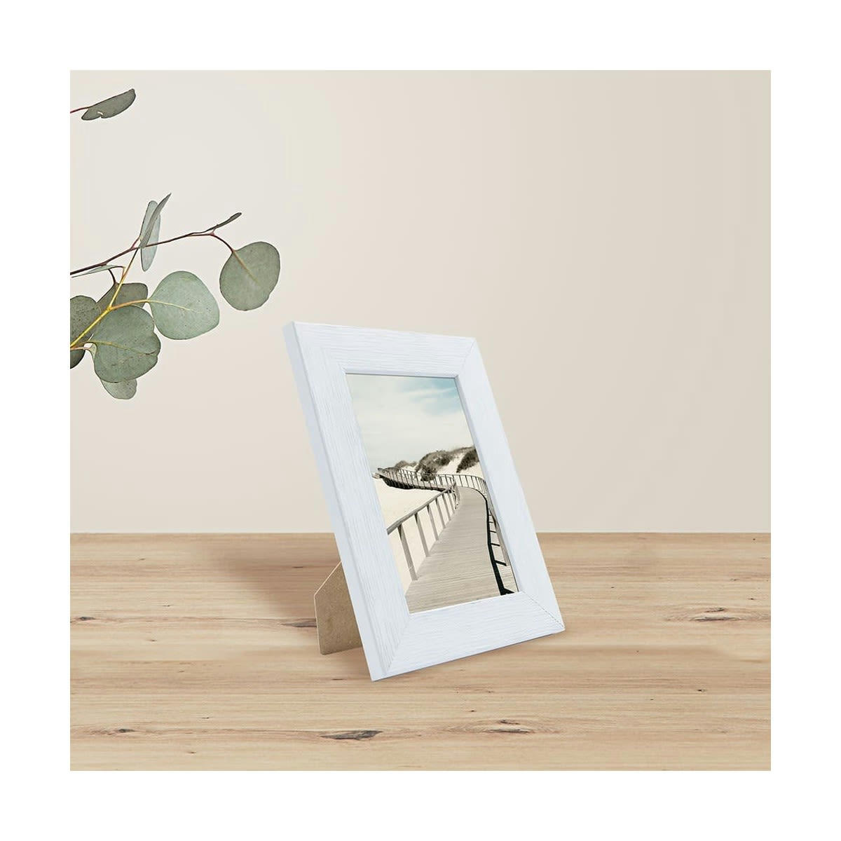 KARMA - Cadre photo blanc 10x15 cm bois reconstitué fsc