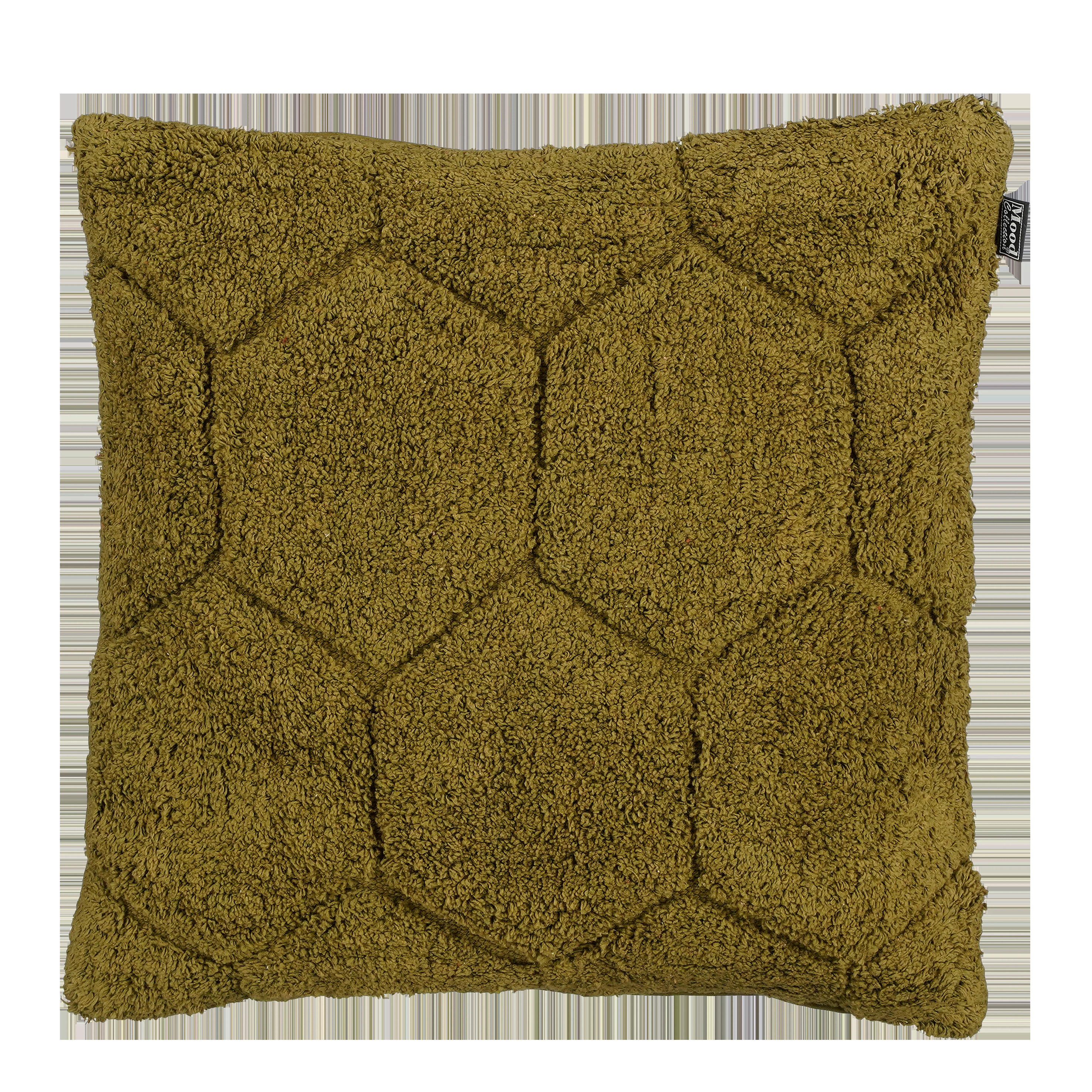JAIMY - Coussin en coton vert 45x45