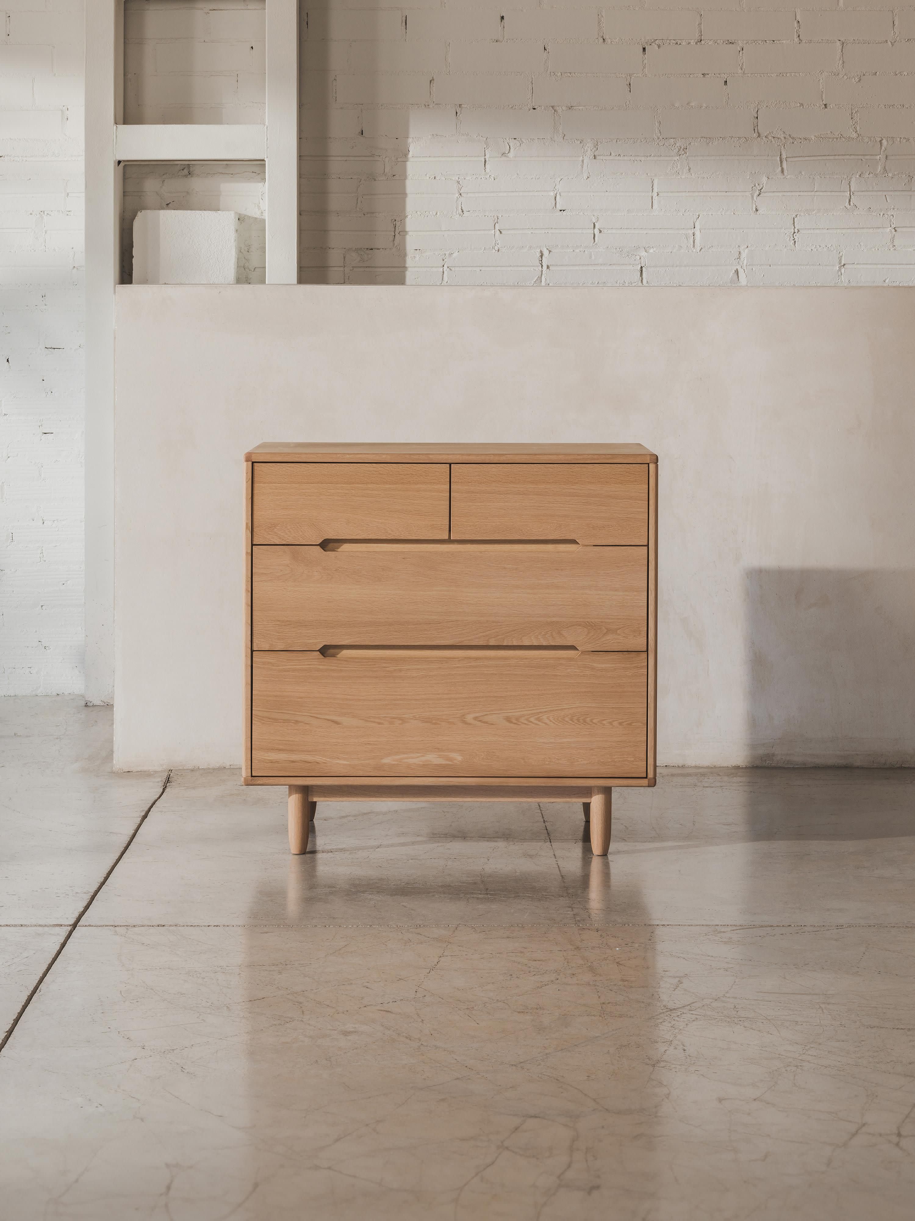 Holz-Wickelkommode Pure mit Schubladen