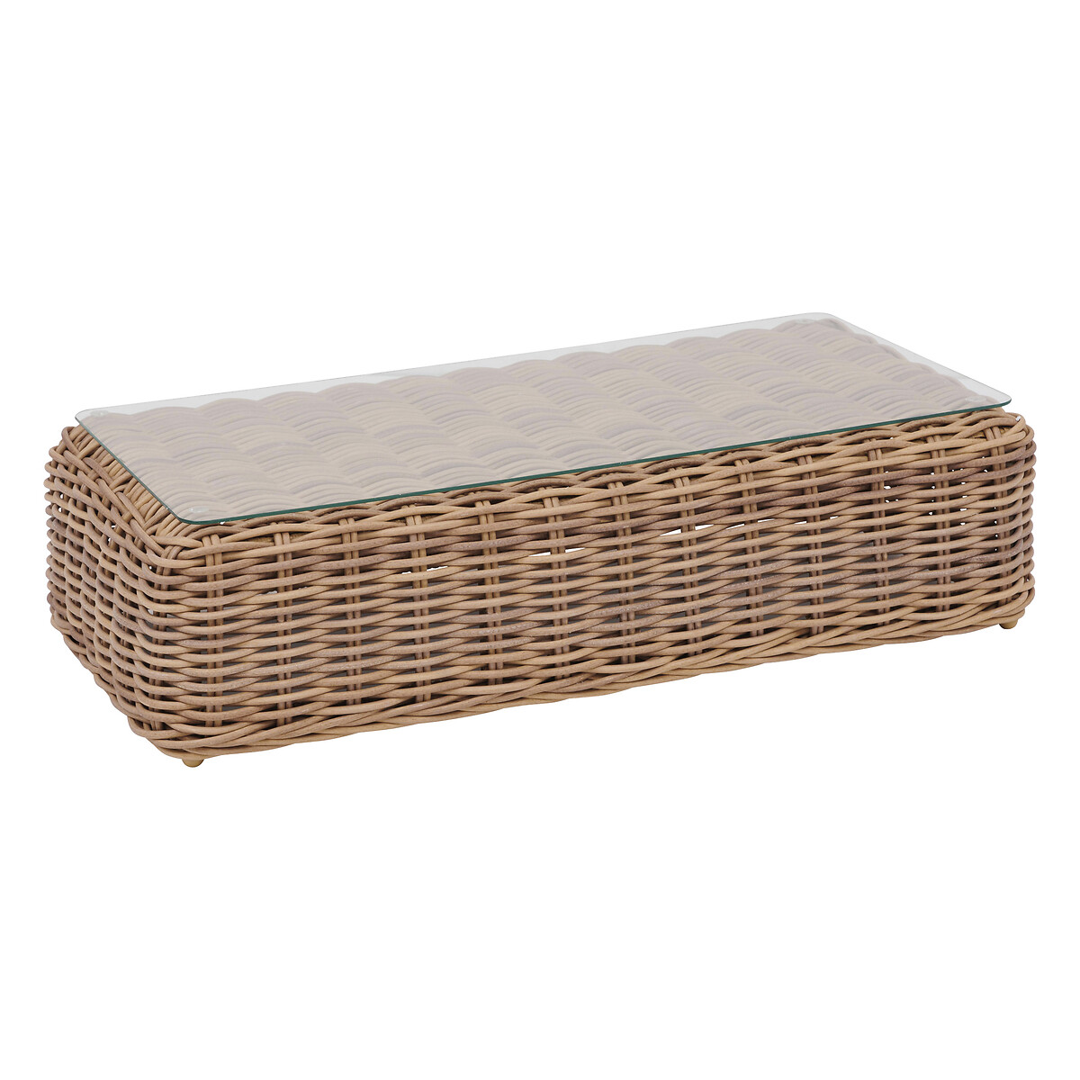 Mesa de centro rectangular exterior SAVINIA castanho