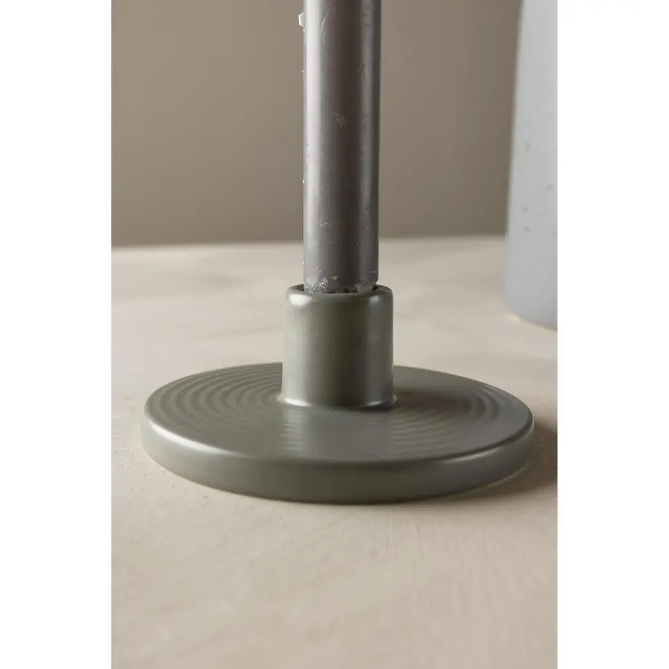 Nest of Nora Set van 2 Kandelaars Steen - Grijs