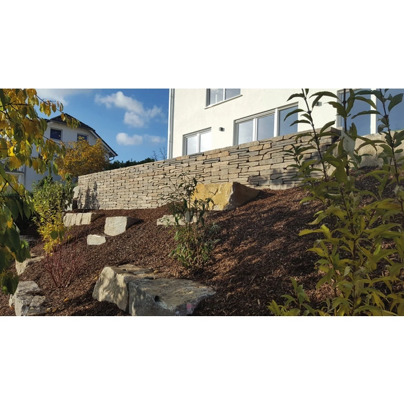 Mauerstein »Burgundermauer«, BxL: 17,7 x 40 cm, Beton, grau