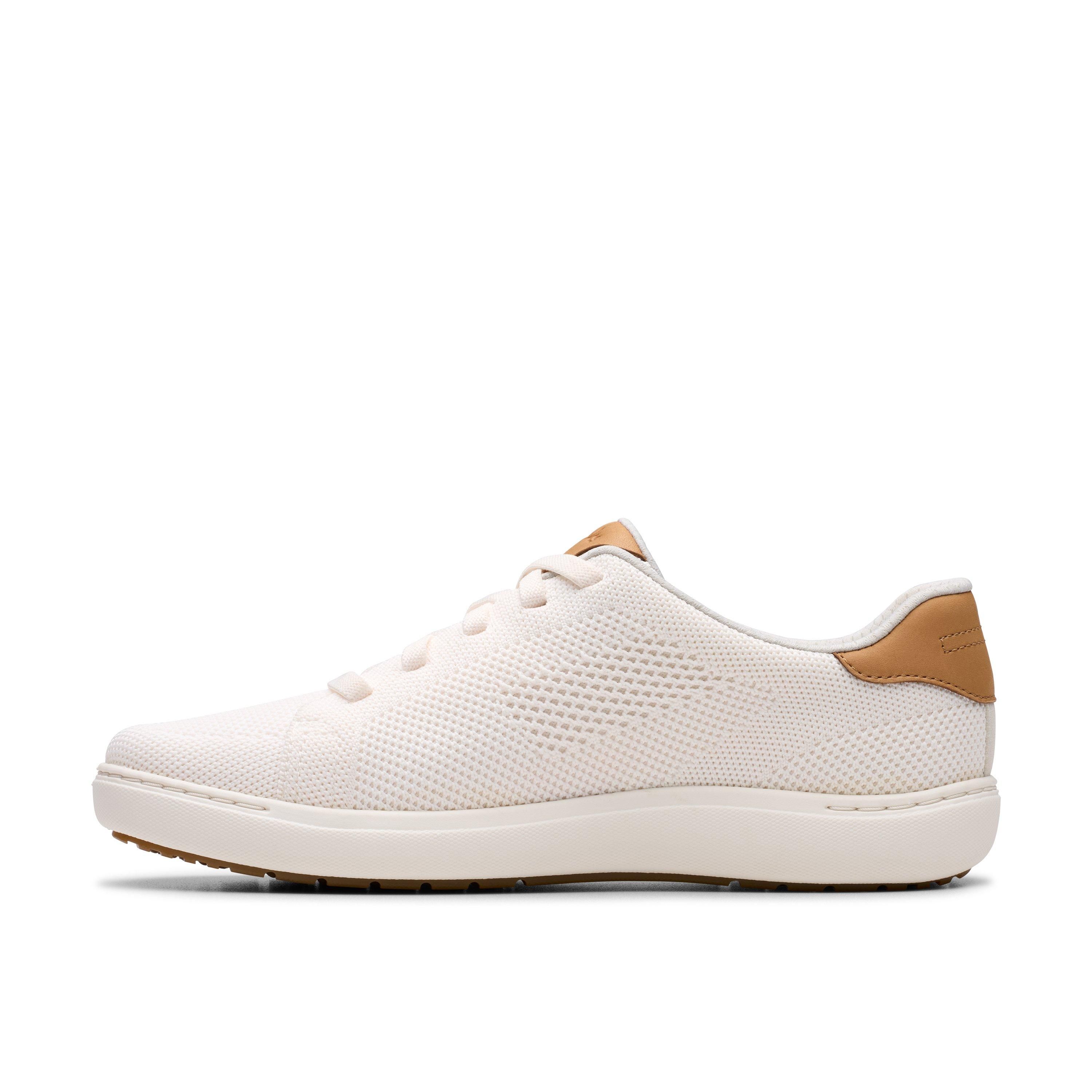 Clarks Nalle Walk White Knit Trainers