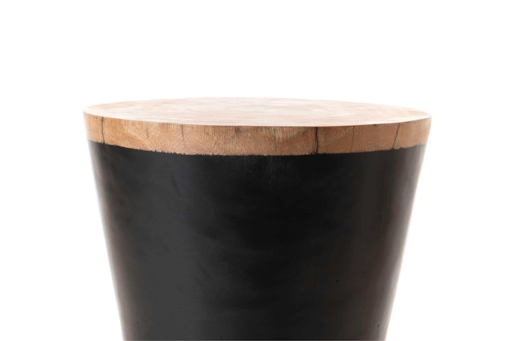 SINE - Bout de canapé rond en teck noir en teck