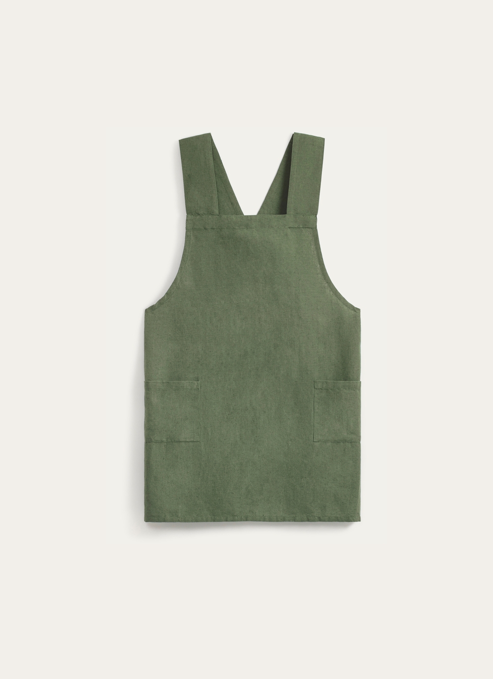 TABLIER JAPONAIS UNI EN COTON ET LIN THYM