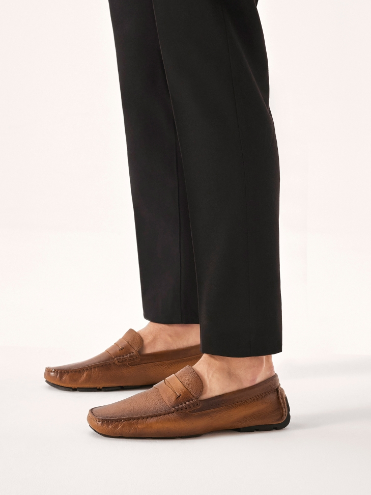 Men's brown moccasins