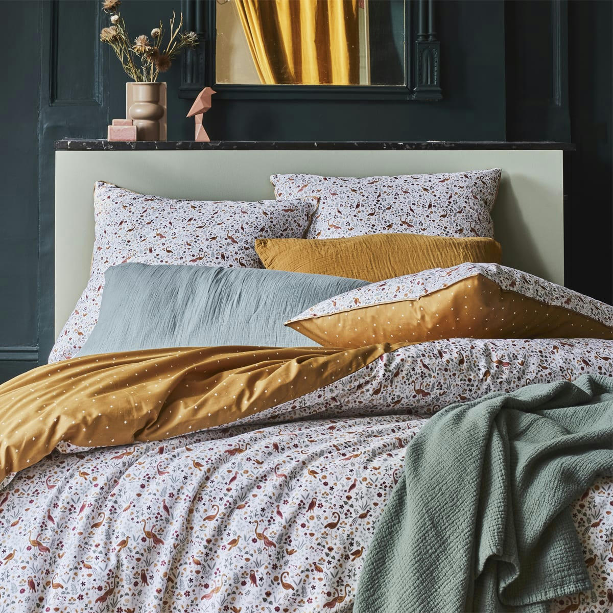 PARADE - Parure, housse + taie rectangle en coton multicolore 200x200