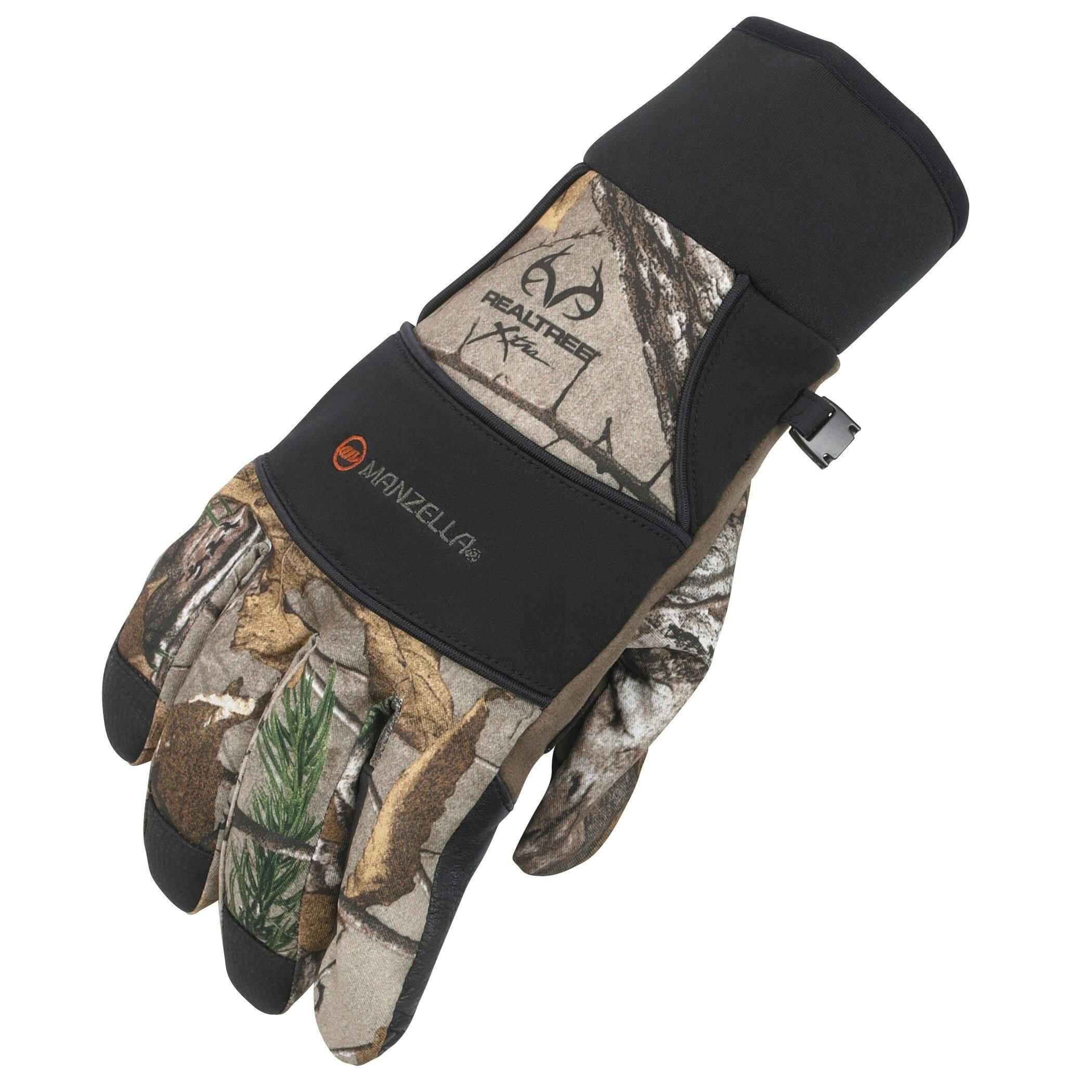 Manzella Pursuit 3.0 WaterProof Hunting Gloves with Fleece Lining, Realtree Xtra Camo