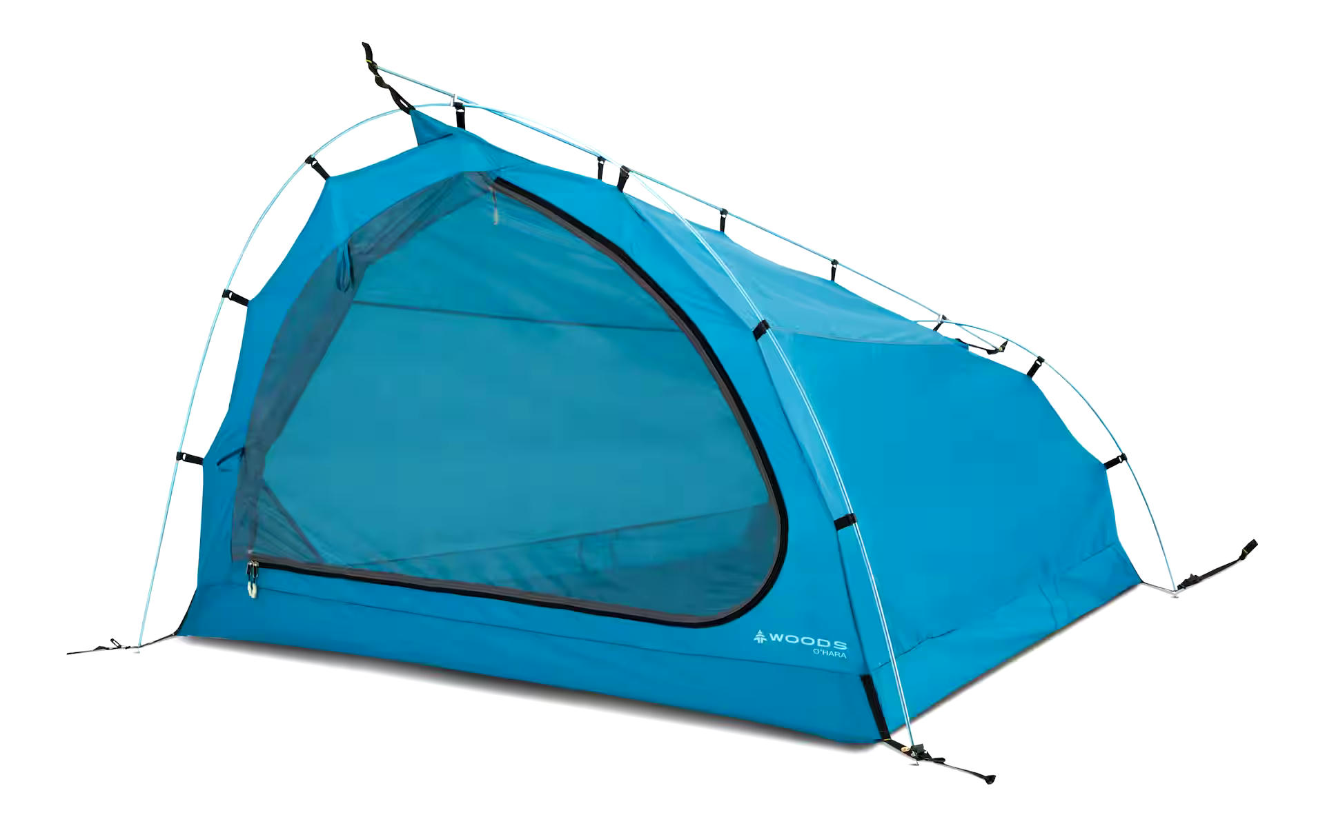 Woods O'HARA 2-Person, 3-Season Backcountry Camping Tent w/ 1 Door, Vestibule, Rain Fly & Carry Bag