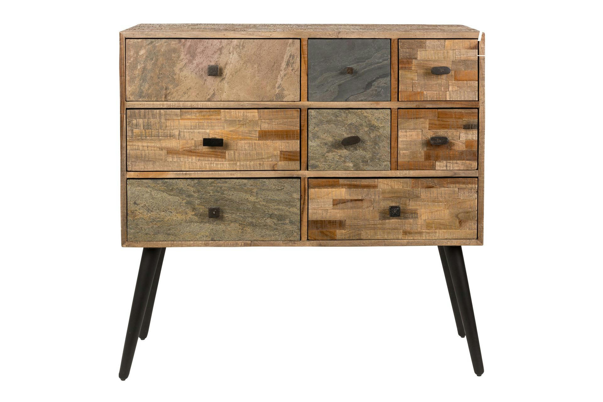 SAN - Commode en bois recyclé beige