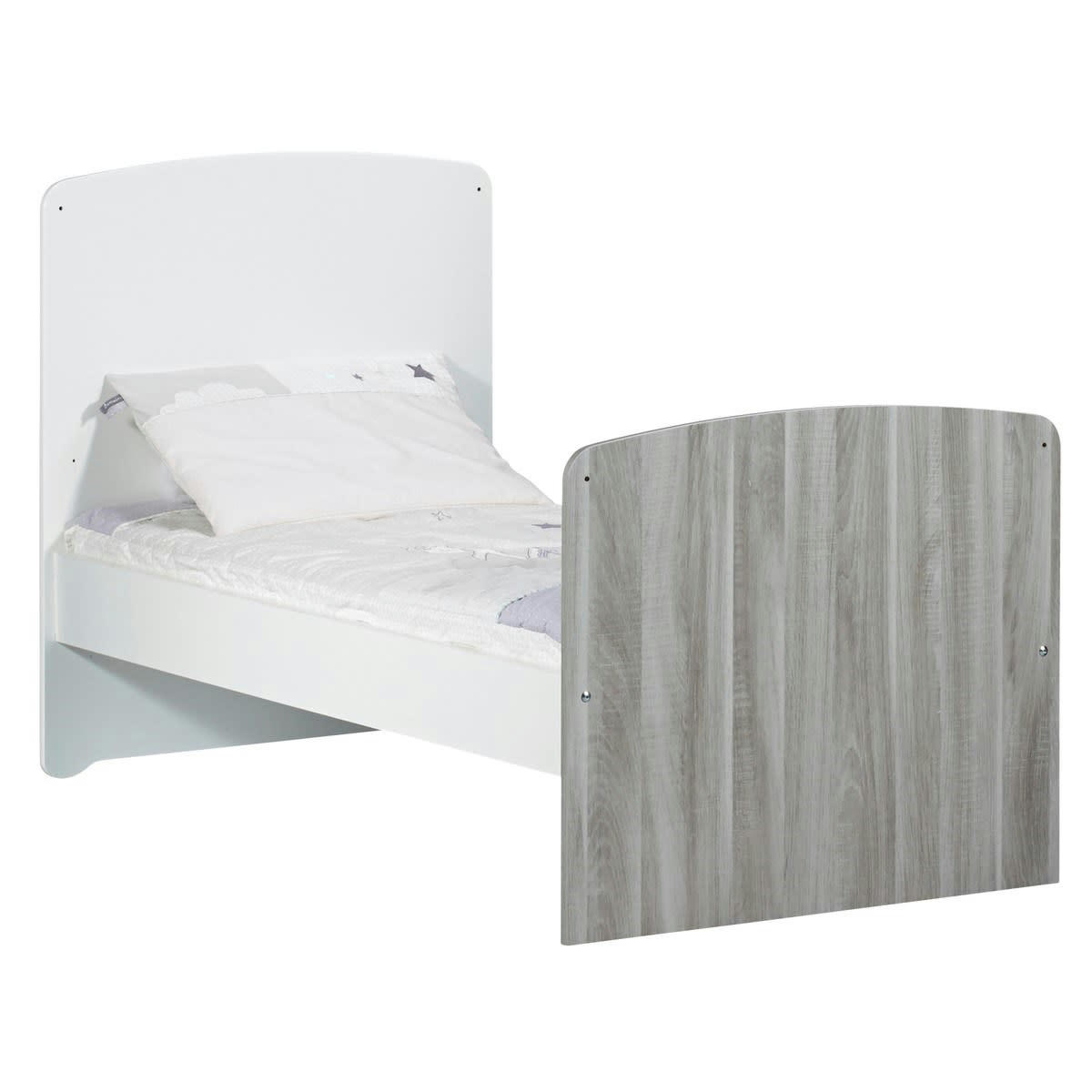 LEAF - Lit évolutif 140x70 - Little Big Bed en bois gris