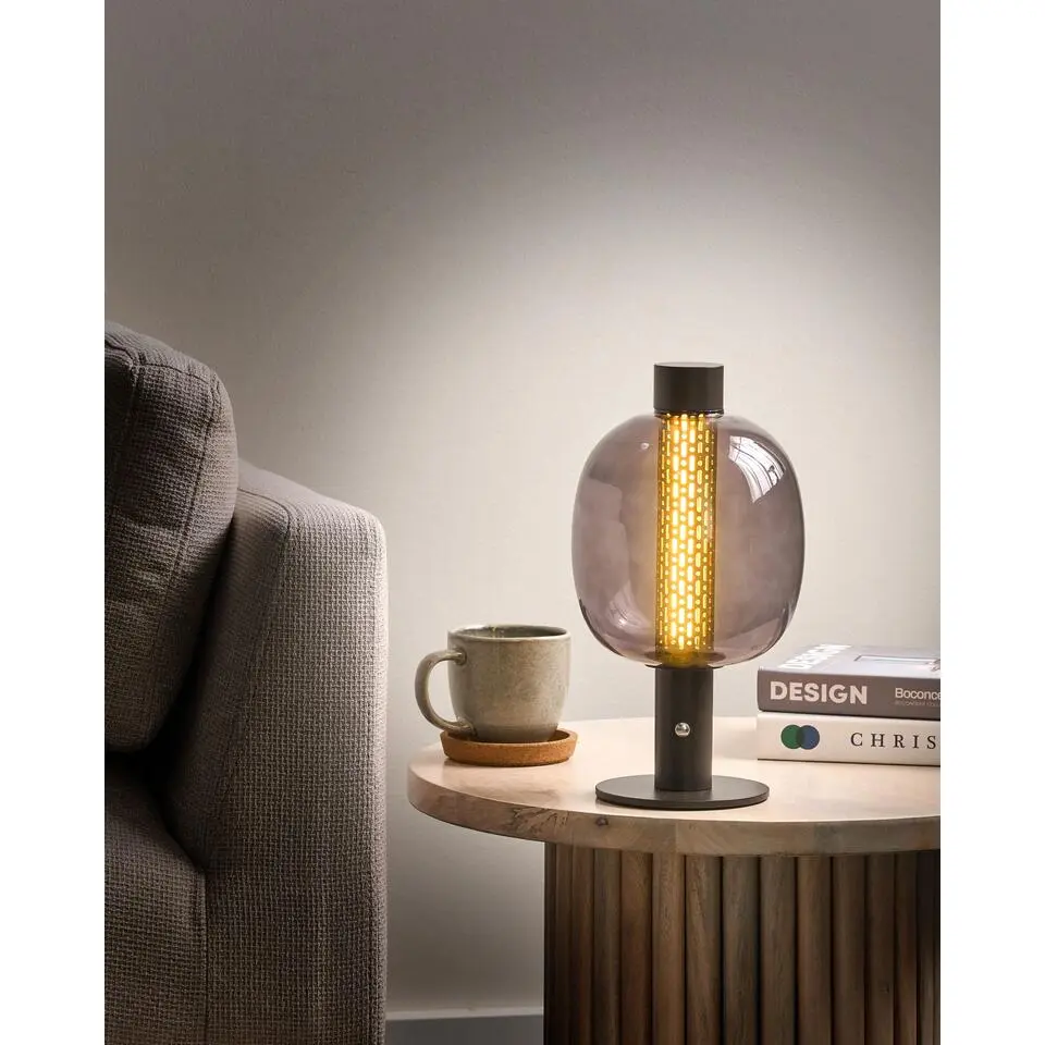 PULANGI - Tafellamp - Zwart - Aluminium