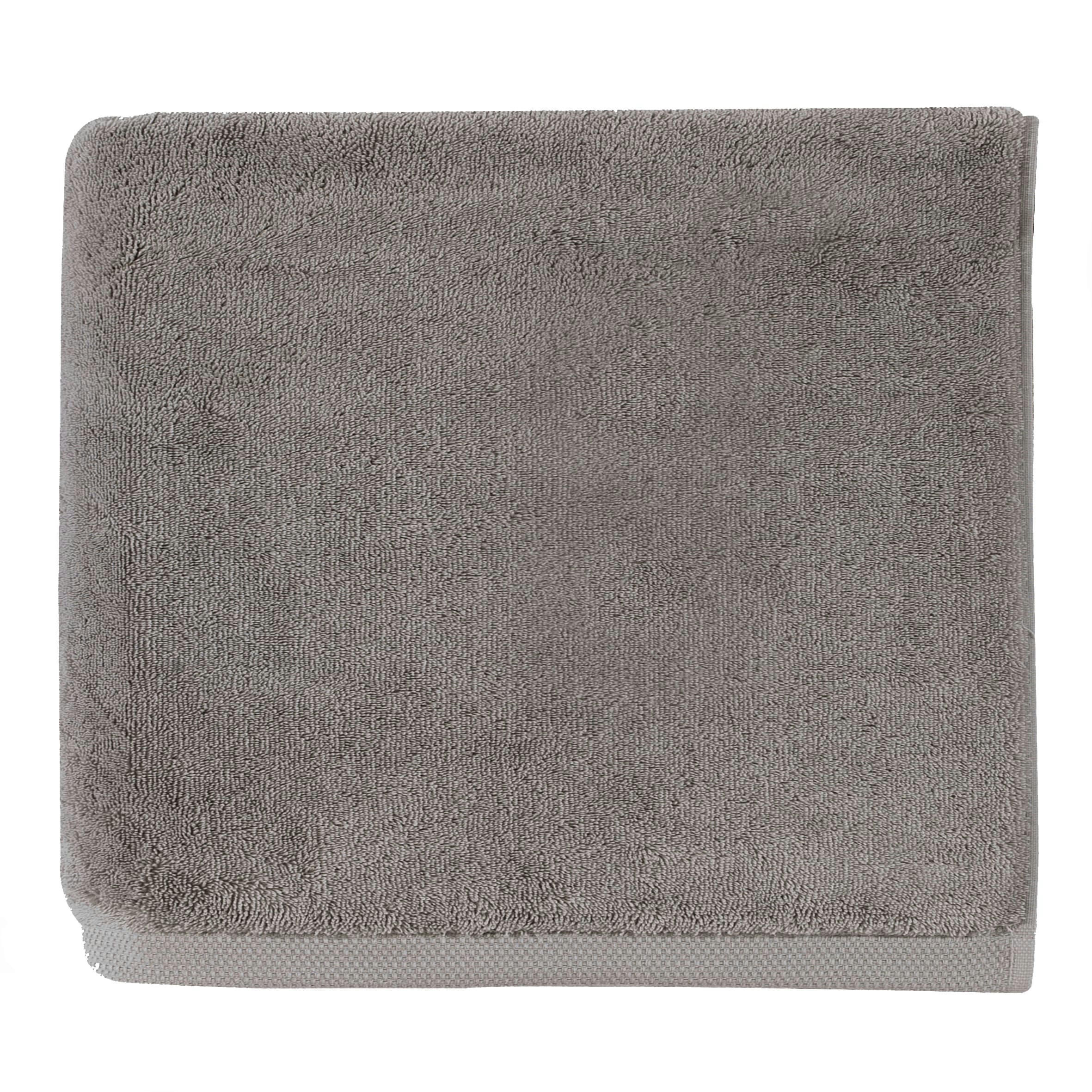 ESSENTIEL - Drap de bain en coton gris galet 100x160