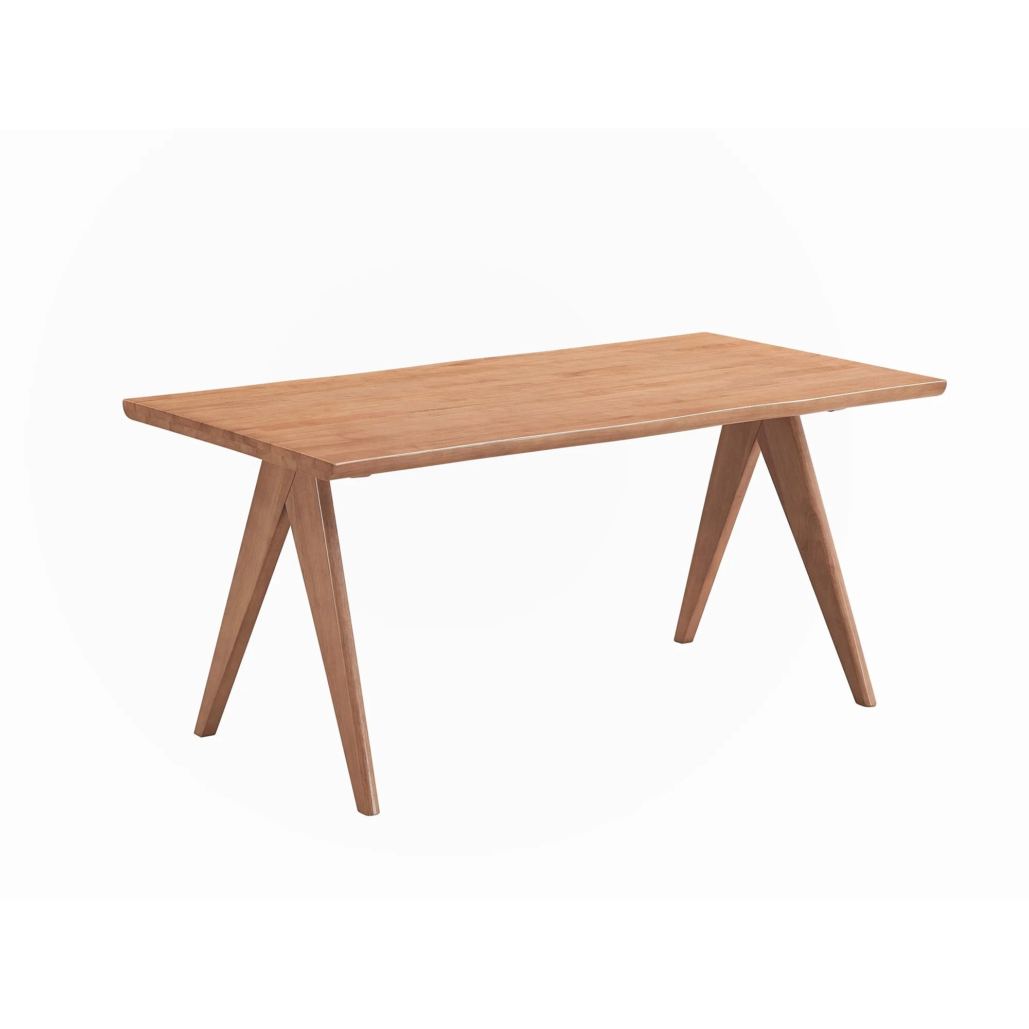 Natural Dining Table with Wooden Leg
