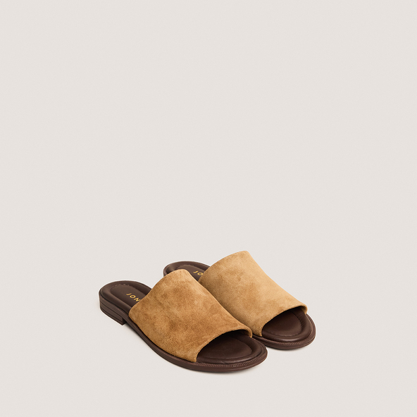 Mules à semelles finesen cro?te tabac | JANET
