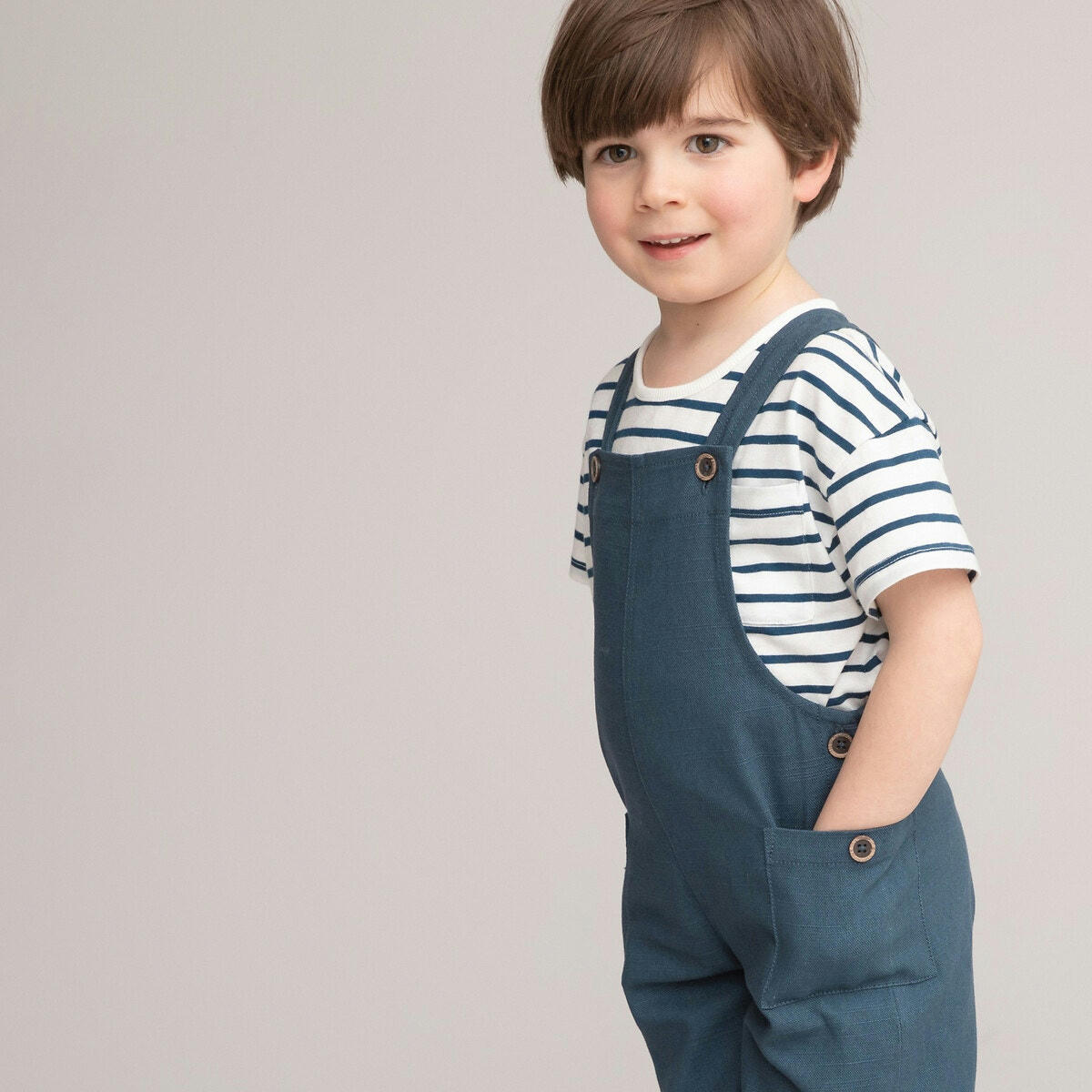 Salopette courte en coton