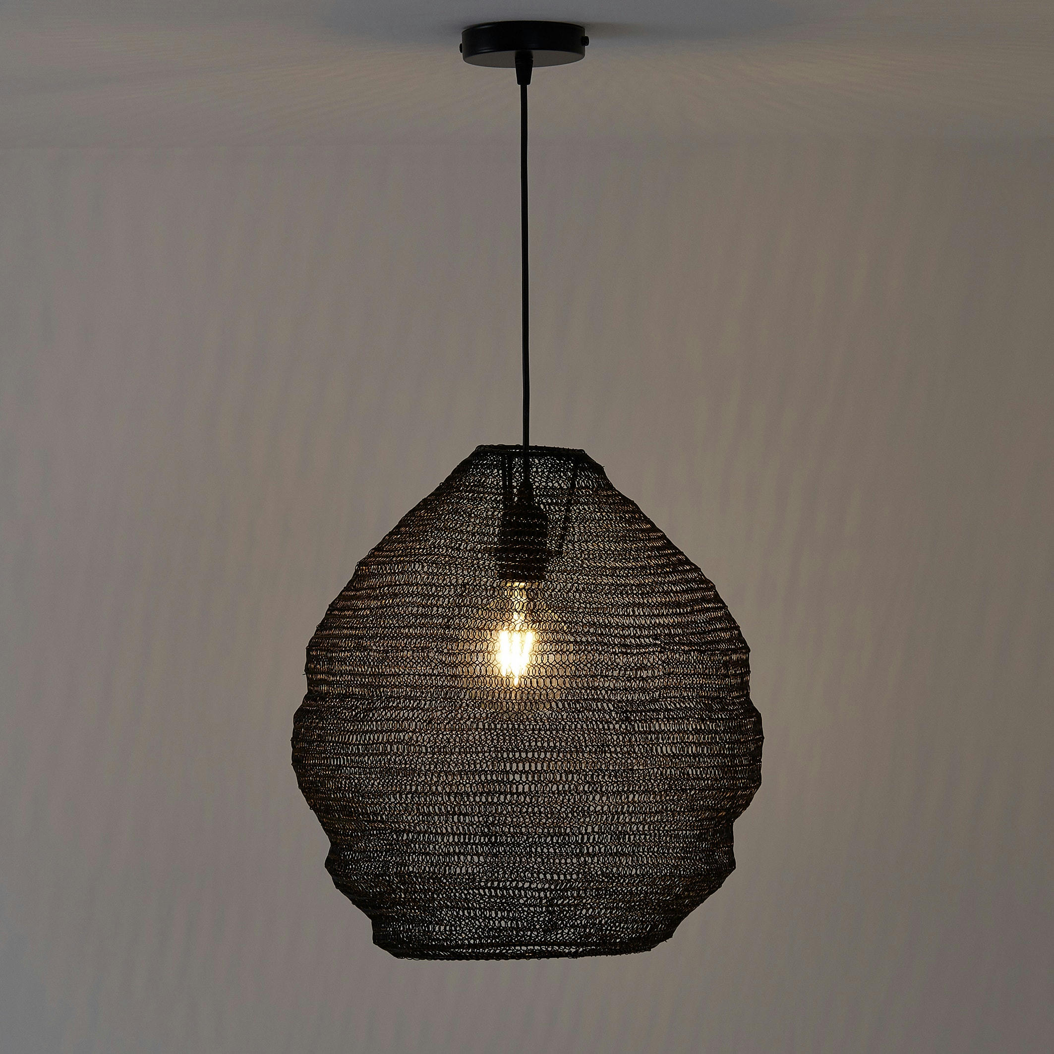 Suspension maille métal fer Ø40 cm, Mita