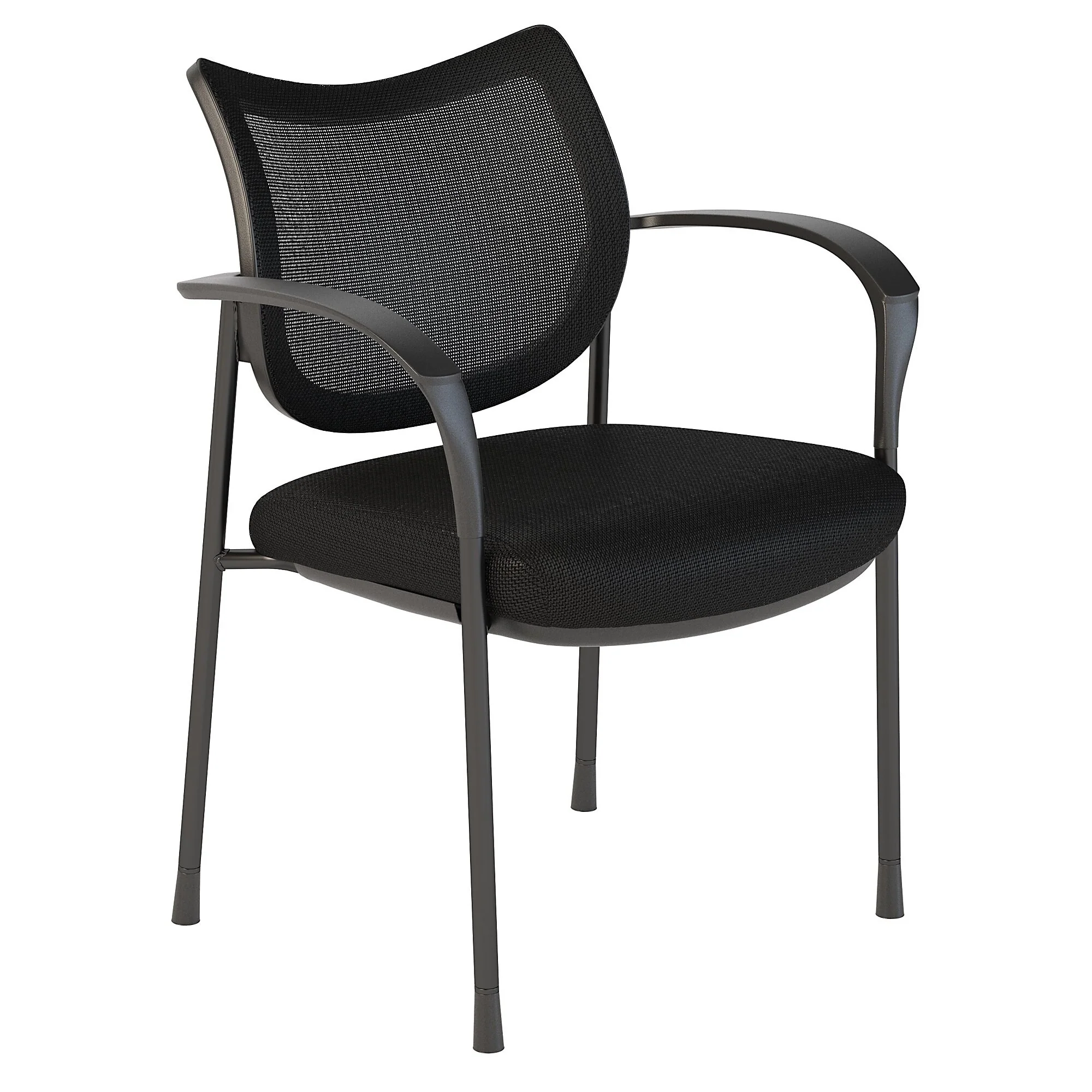 Bush Business Furniture Corporate Mesh Back Guest Chair in Black
