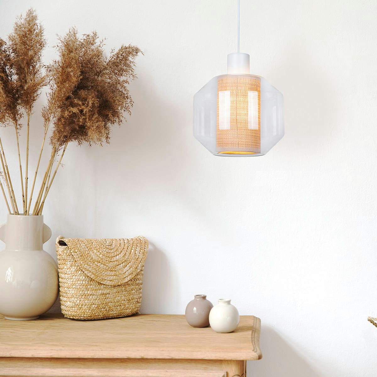 RAF - Suspension en verre naturel