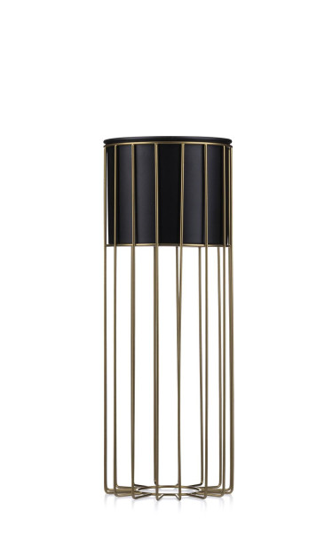 Kwietnik nowoczesny 55 cm złoto czarnym GLAM
