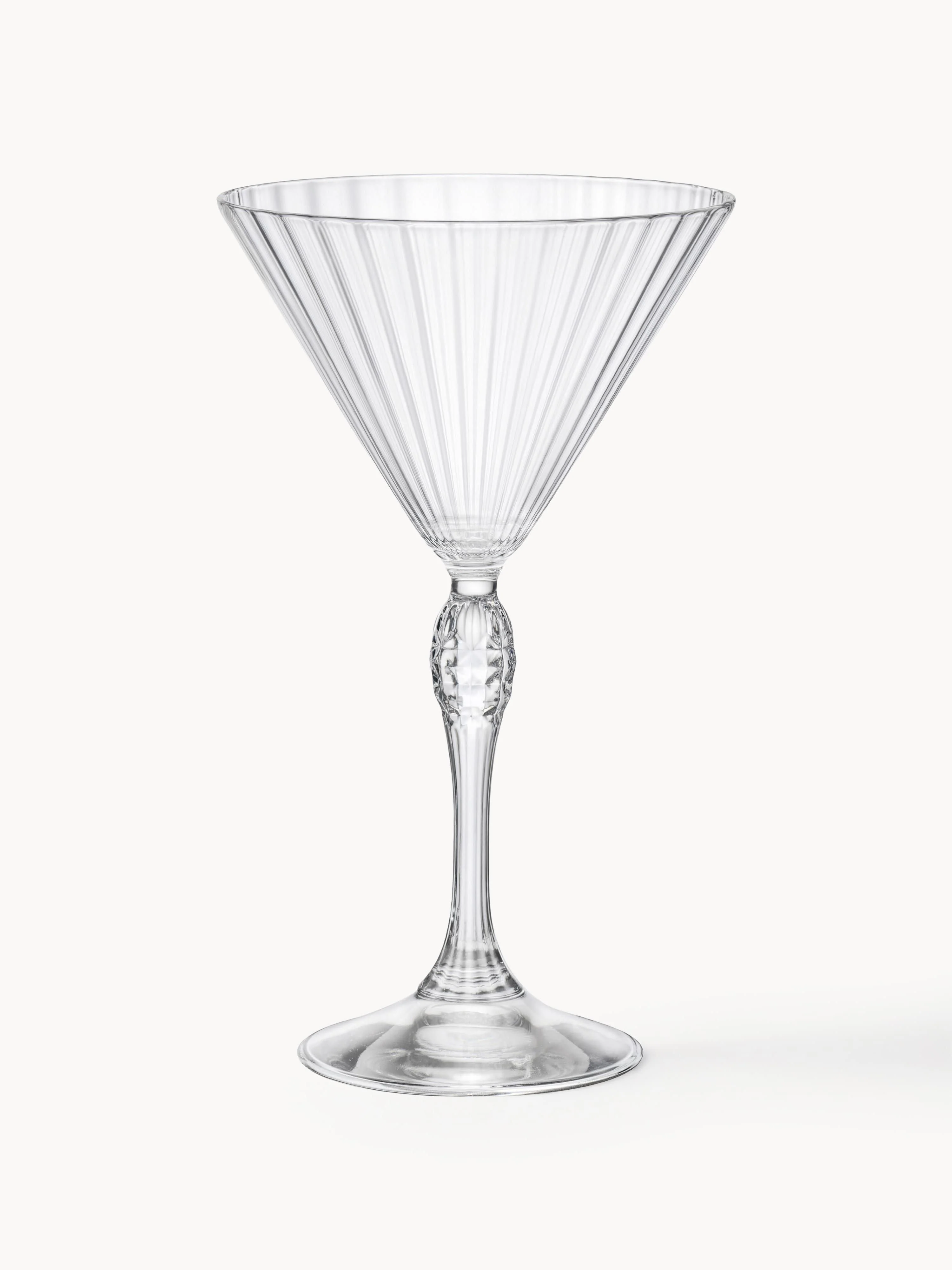 Martinigläser America's Cocktail mit Rillenstruktur, 4er-Set