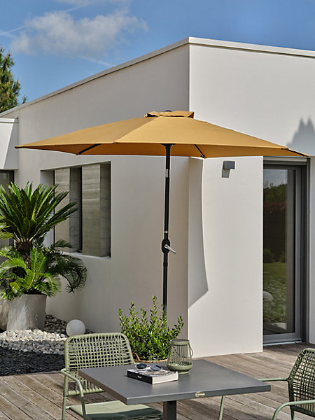 Parasol à manivelle en aluminiumet toile - MARBELLA