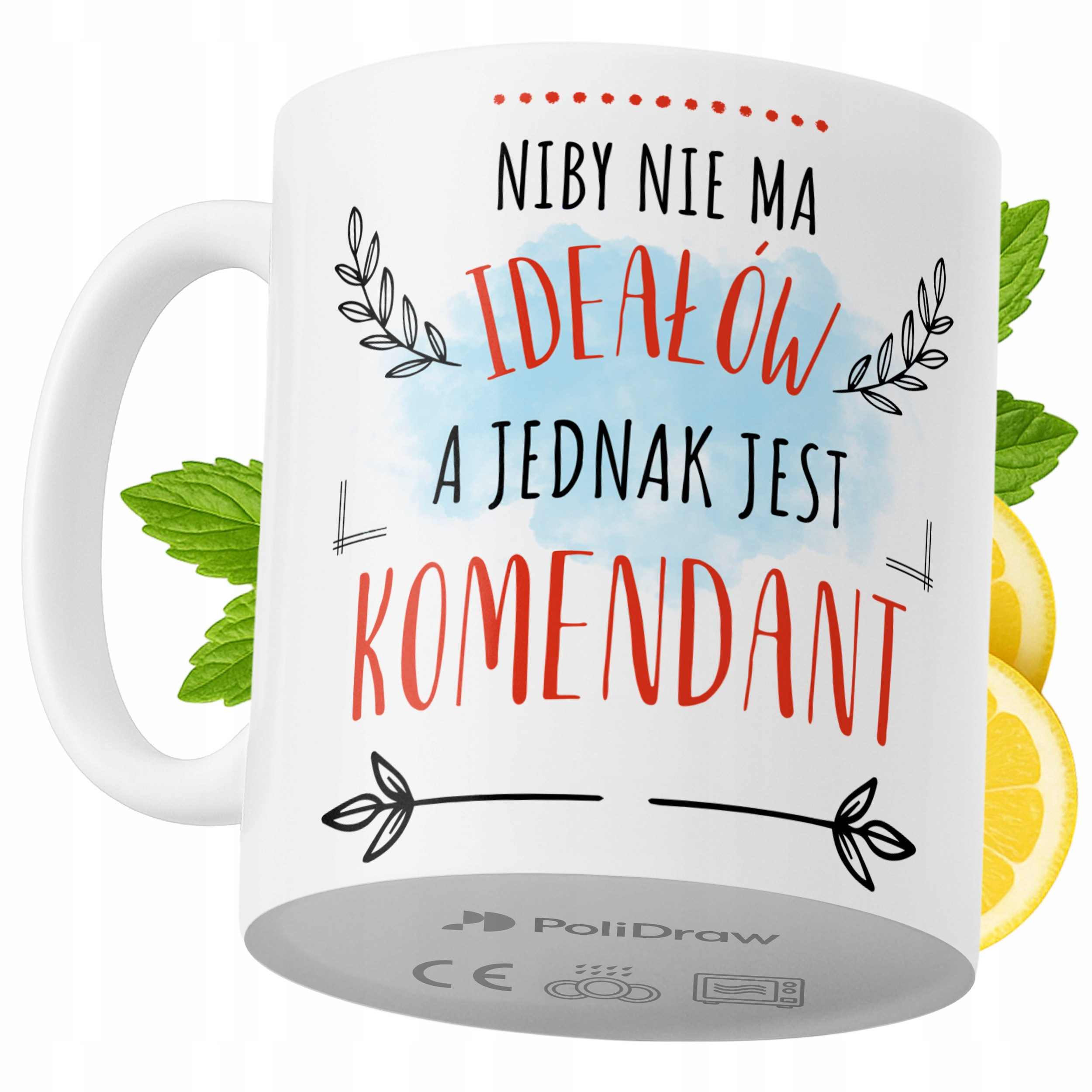 Kubek Dla Komendanta na Prezent z Nadrukiem ze Zdjęciem 330 ml PoliDraw