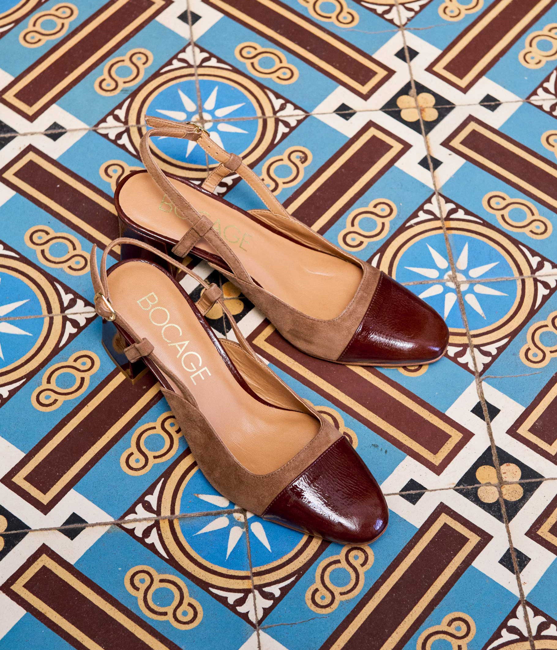 Escarpin slingback Denitsa taupe