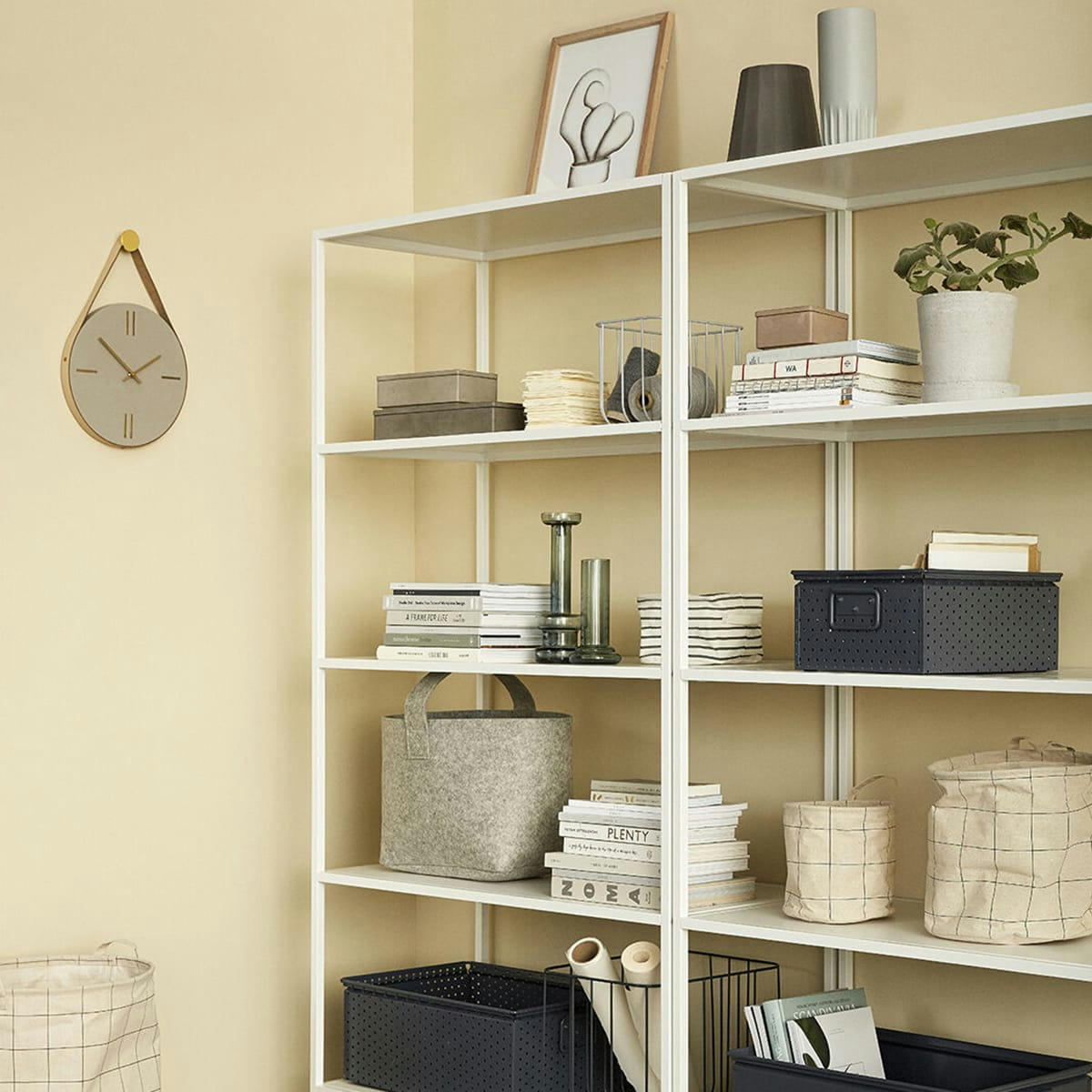 PODIUM - Pots en polyrésine et poudre de pierre gris (set de 2)