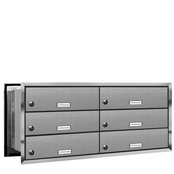 Briefkasten, Parteien: 6, Mauerdurchwurf, BxHxT: 153,452 x 34,5 x 48,0 cm
