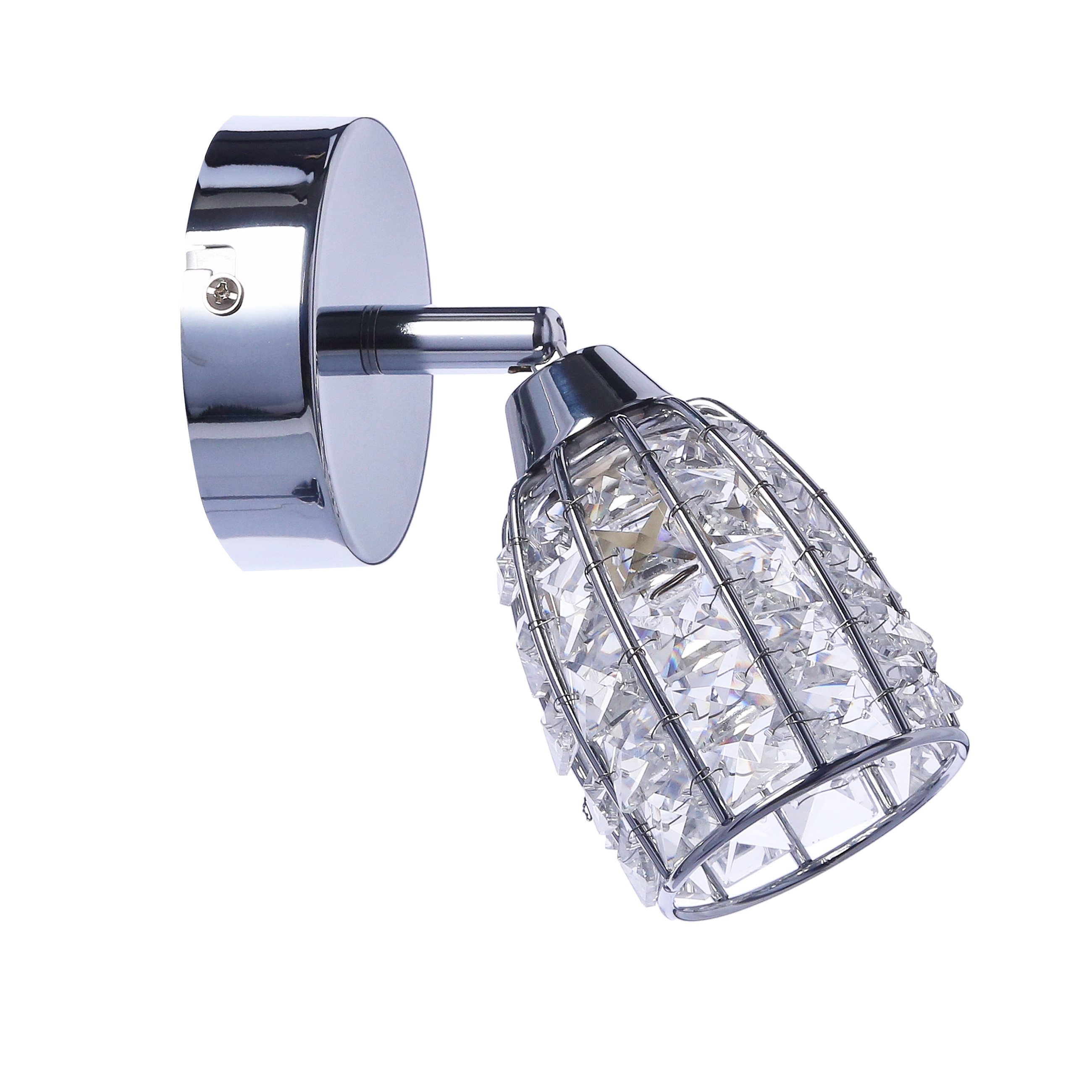 Lampa kinkiet SHIBA chromowy 1x15w g9 klosz bezbarwny