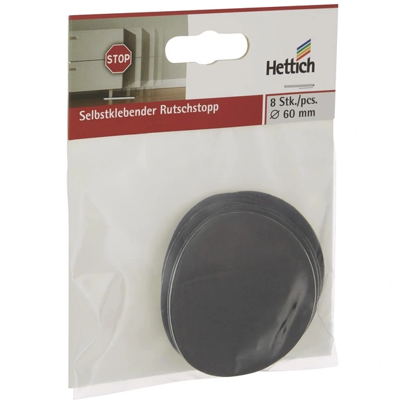 Antirutschpad, rund, Selbstklebend, schwarz, Ø 60 x 1,5 mm