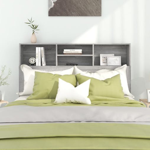 NNEVL Headboard Cabinet Grey Sonoma 140x19x103.5 cm