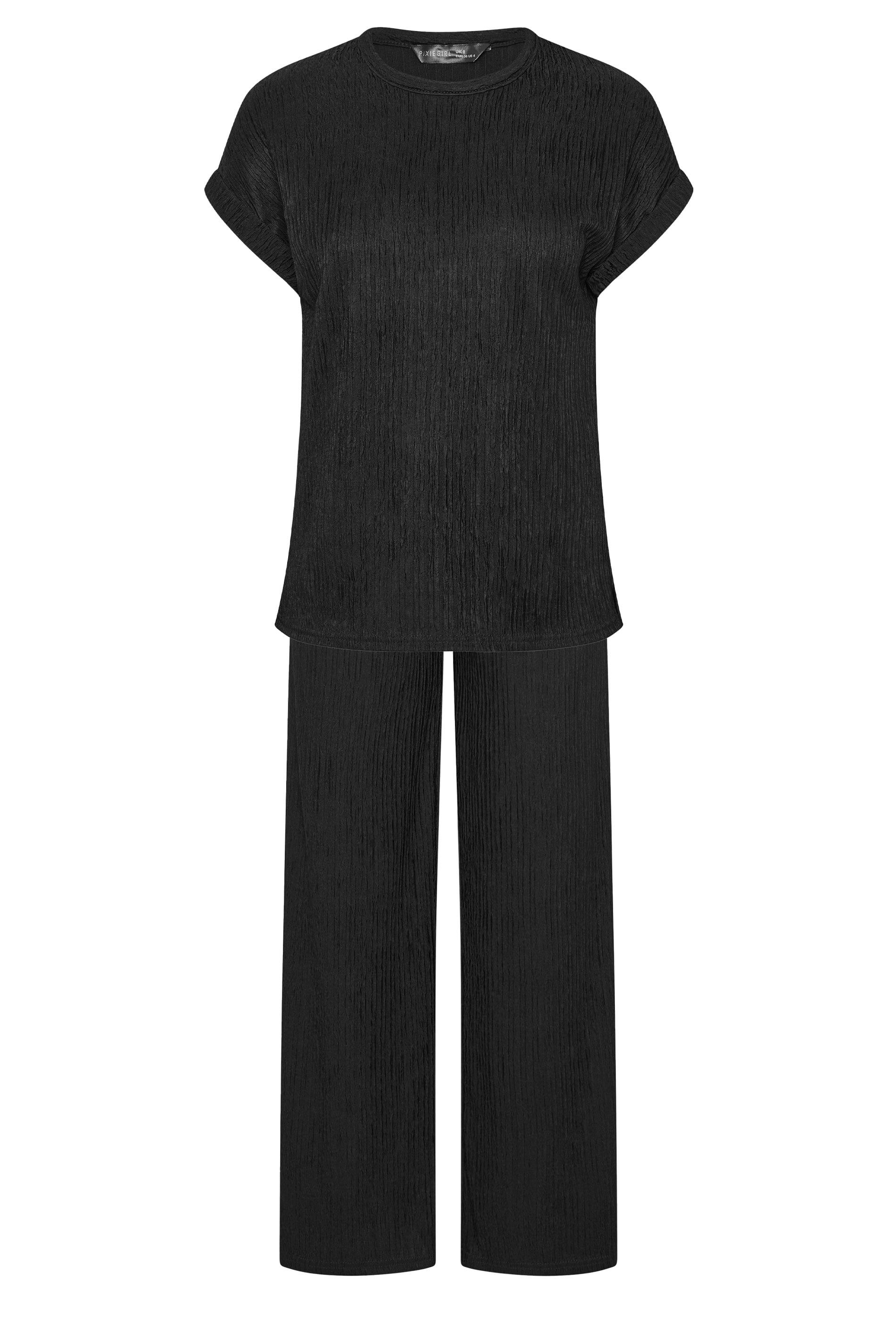 PixieGirl Petite Short Sleeve Top & Wide Leg Trousers Set