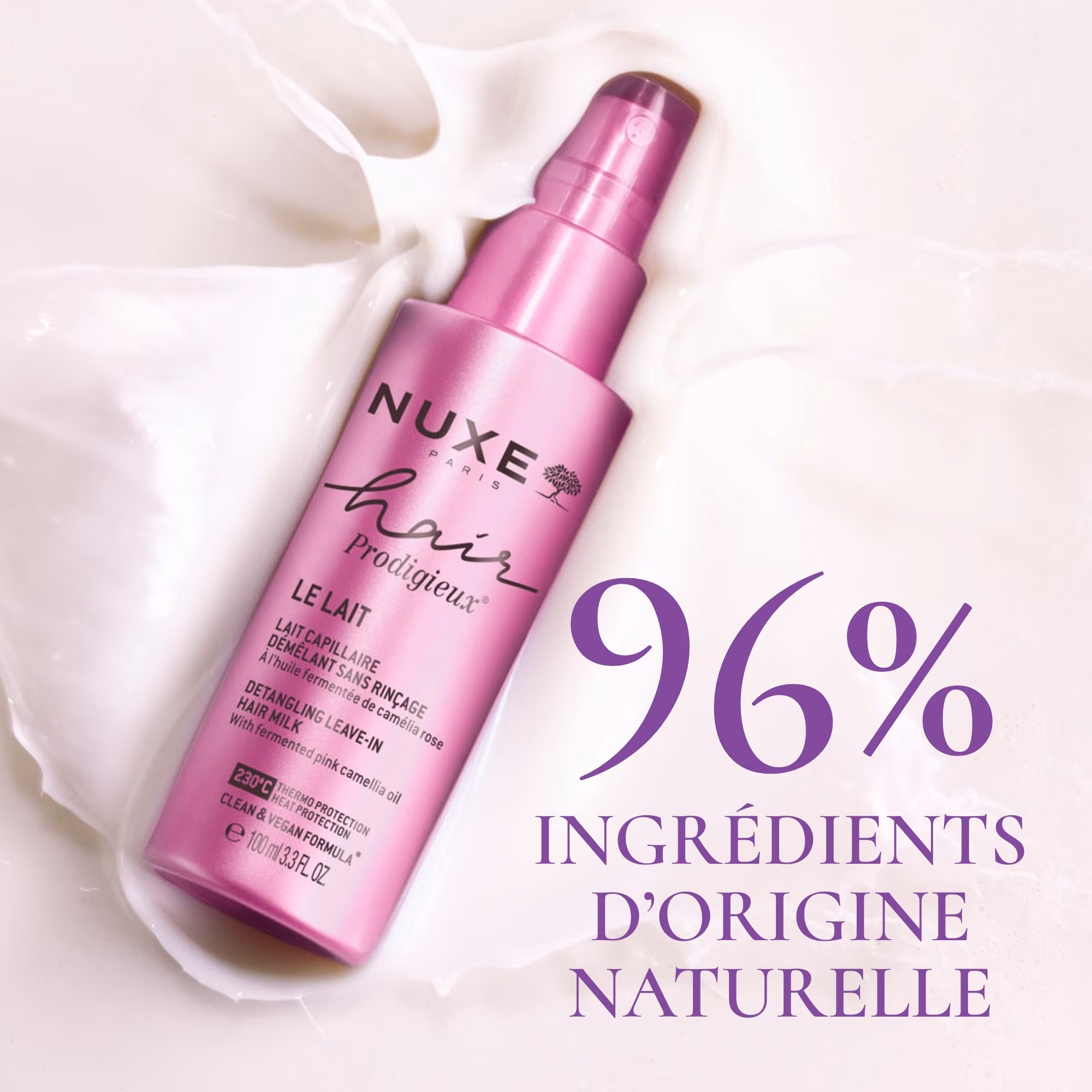 HAIR PRODIGIEUX®Le lait en spray capillaire demelant sans rincage