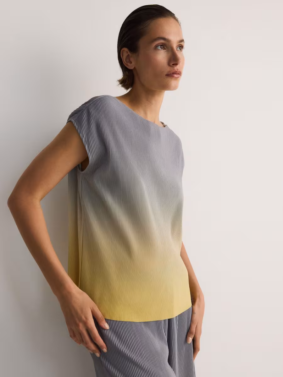 Pleated Jersey Kimono T-Shirt