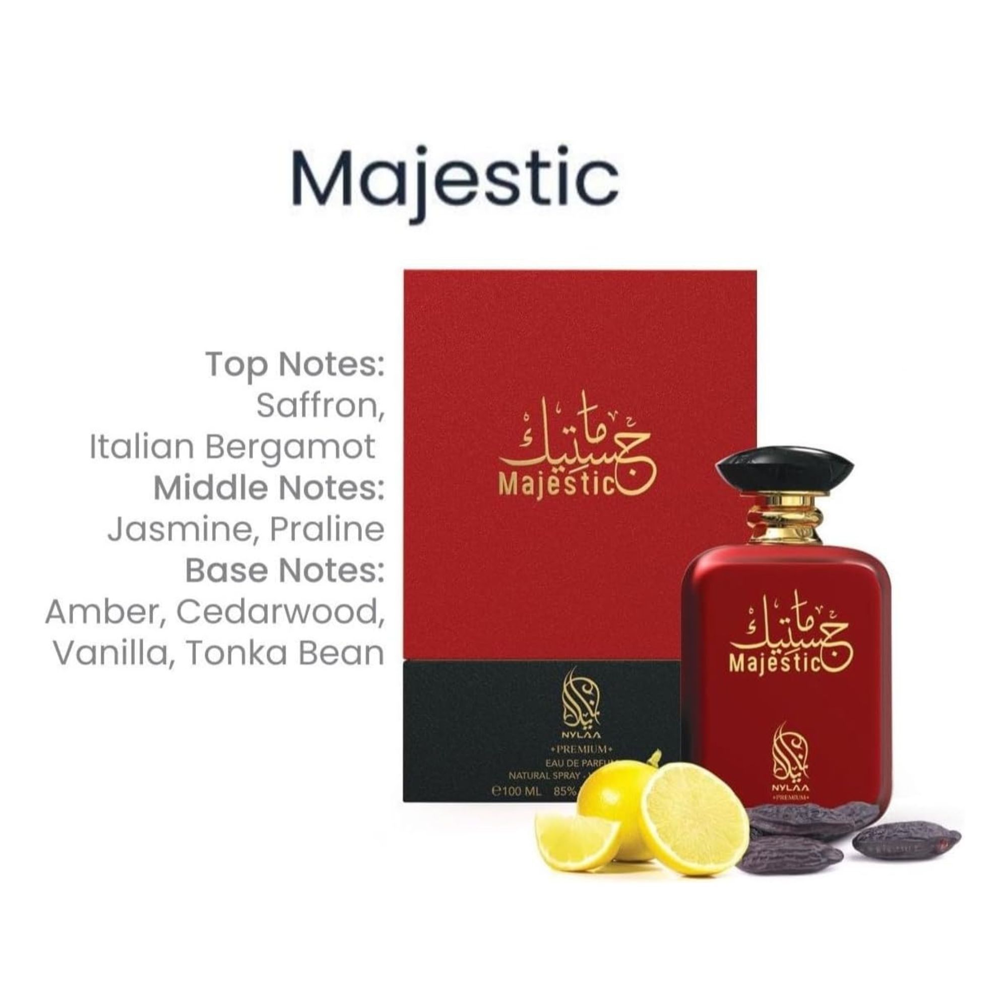 Nylaa Majestic 100ml Eau de Parfum fragrance for men and women