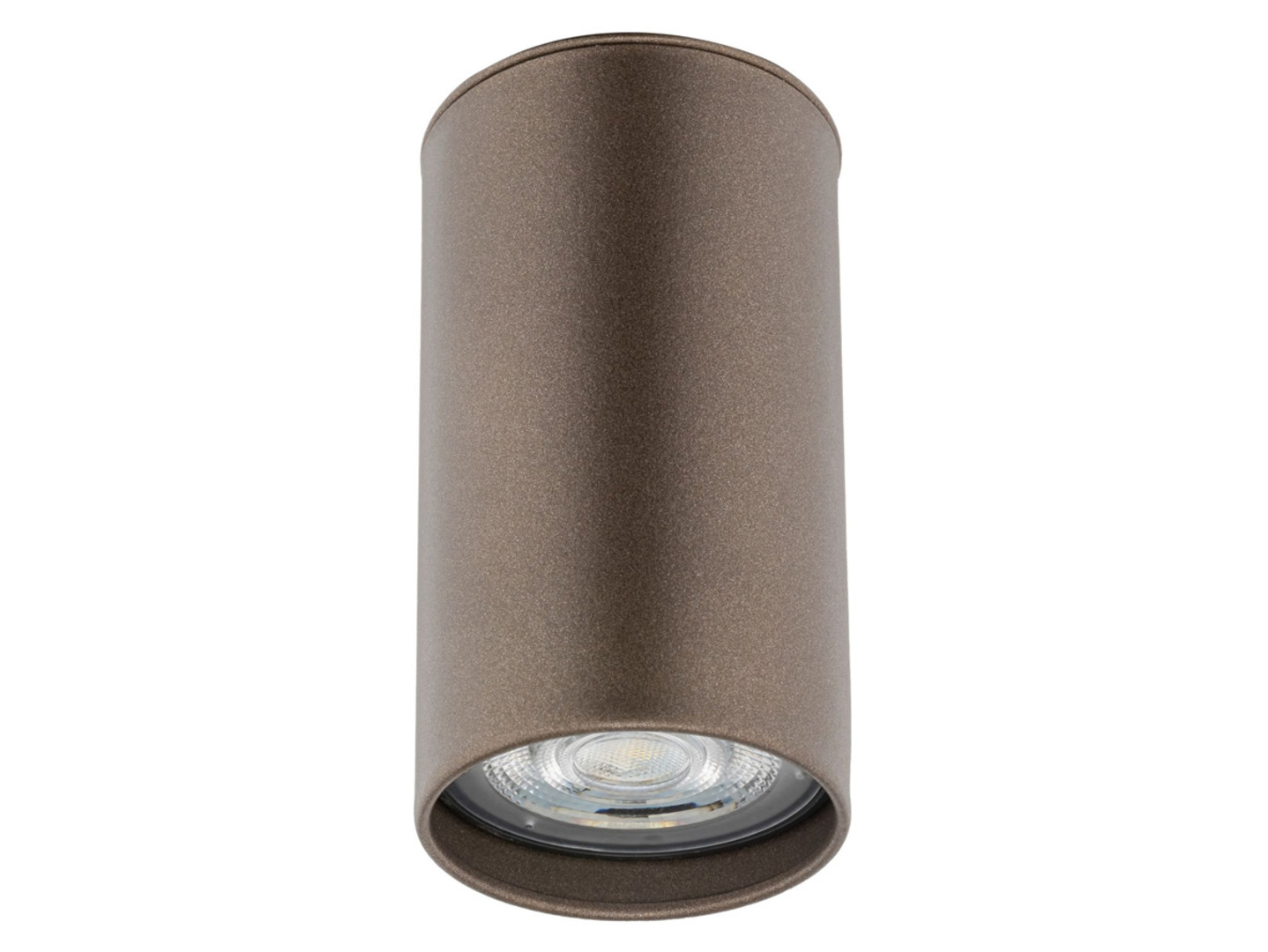 Lampa natynkowa Tune 8 cm metalowa brązowa