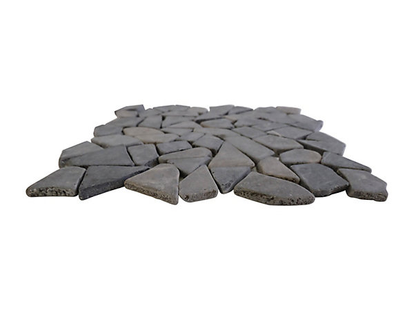 Mosaïque sol et mur en marbre gris - pack de 1m² (dalles de 30x30 cm) - MOLI