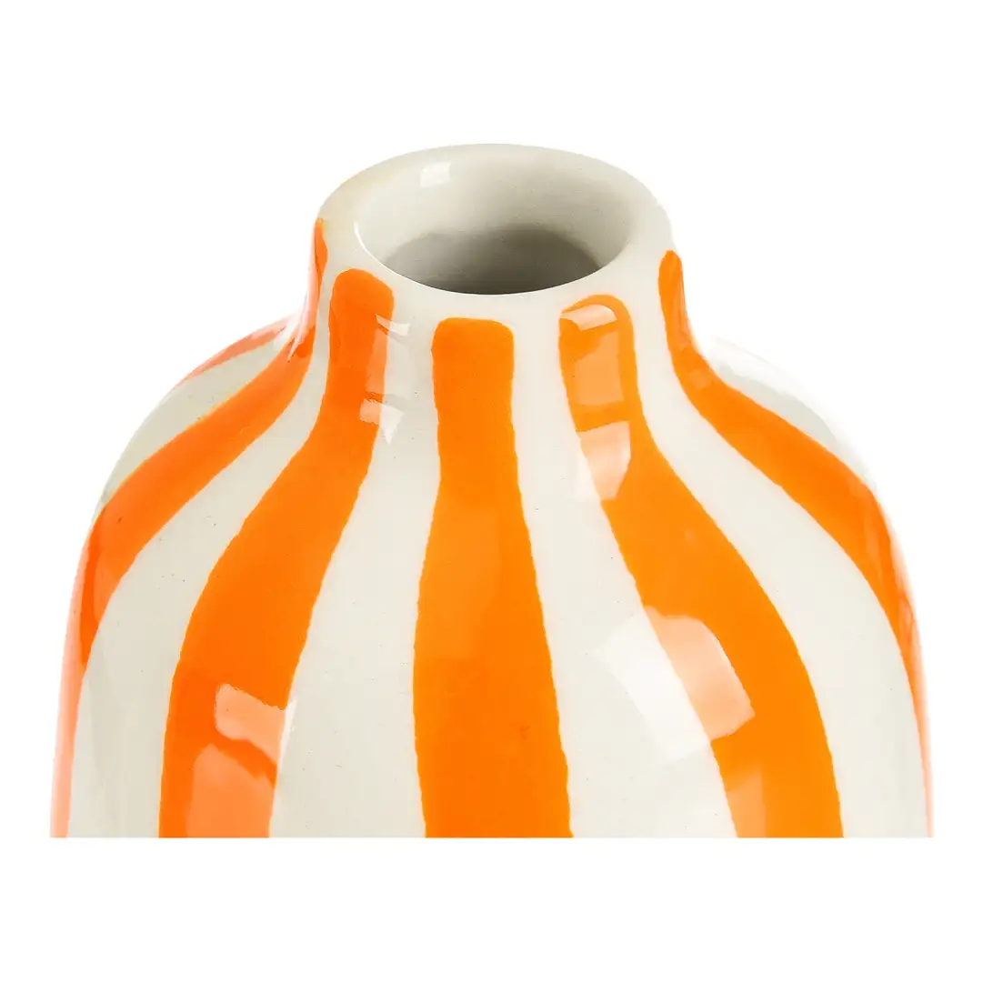 Mini-Vase Streifen Orange, ⌀ 7.5 cm, H 100 mm