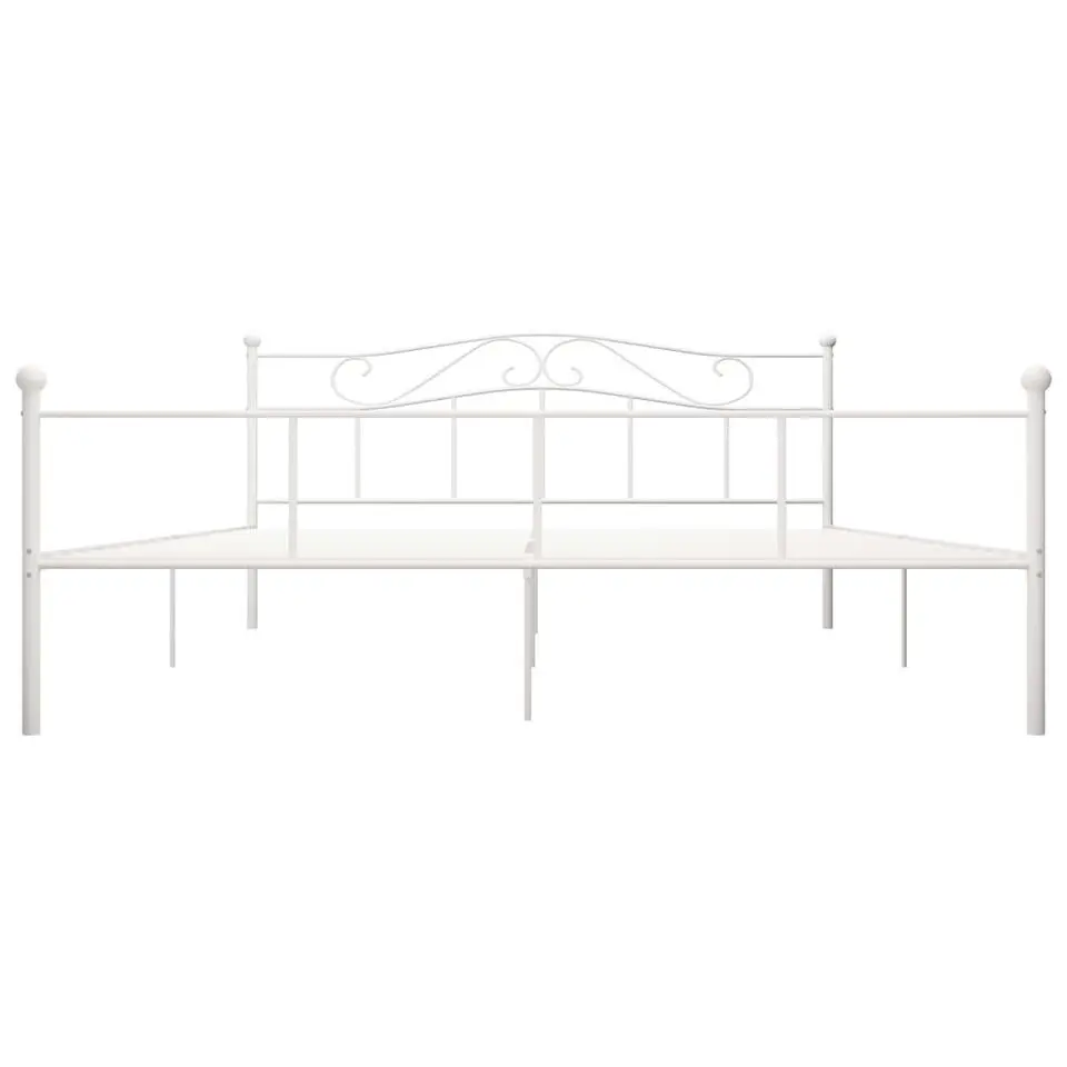 vidaXL - Tweepersoonbed - Wit - Metaal - 180 x 200 cm