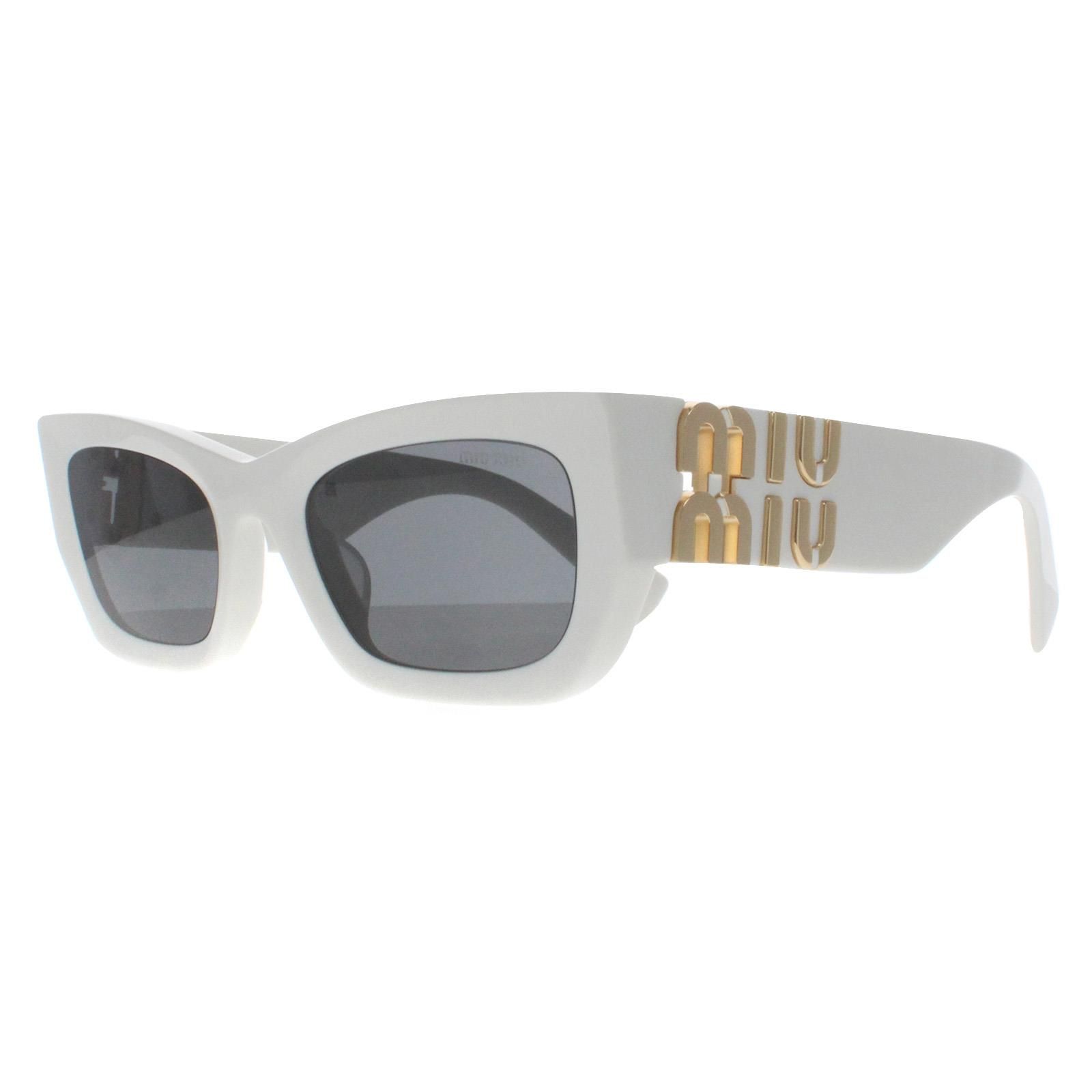 Miu Miu Rectangle White Dark Grey MU09WS