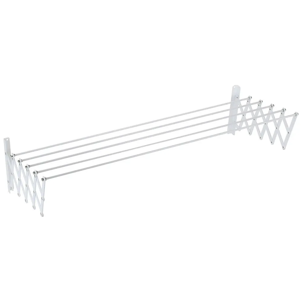 Sauvic 120 cm plastic coated extendable clothesline
