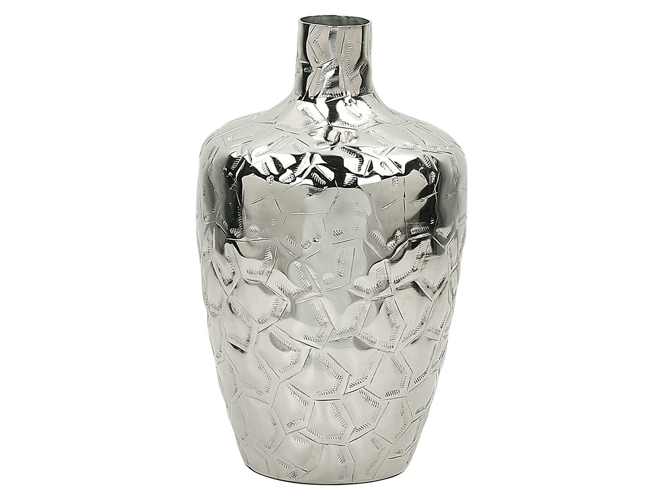 INSHAS - Vase en métal argenté 33 cm
