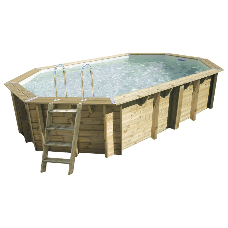 Piscine Azura avec liner beige 4 x 6,1 x 1,2 m UBBINK