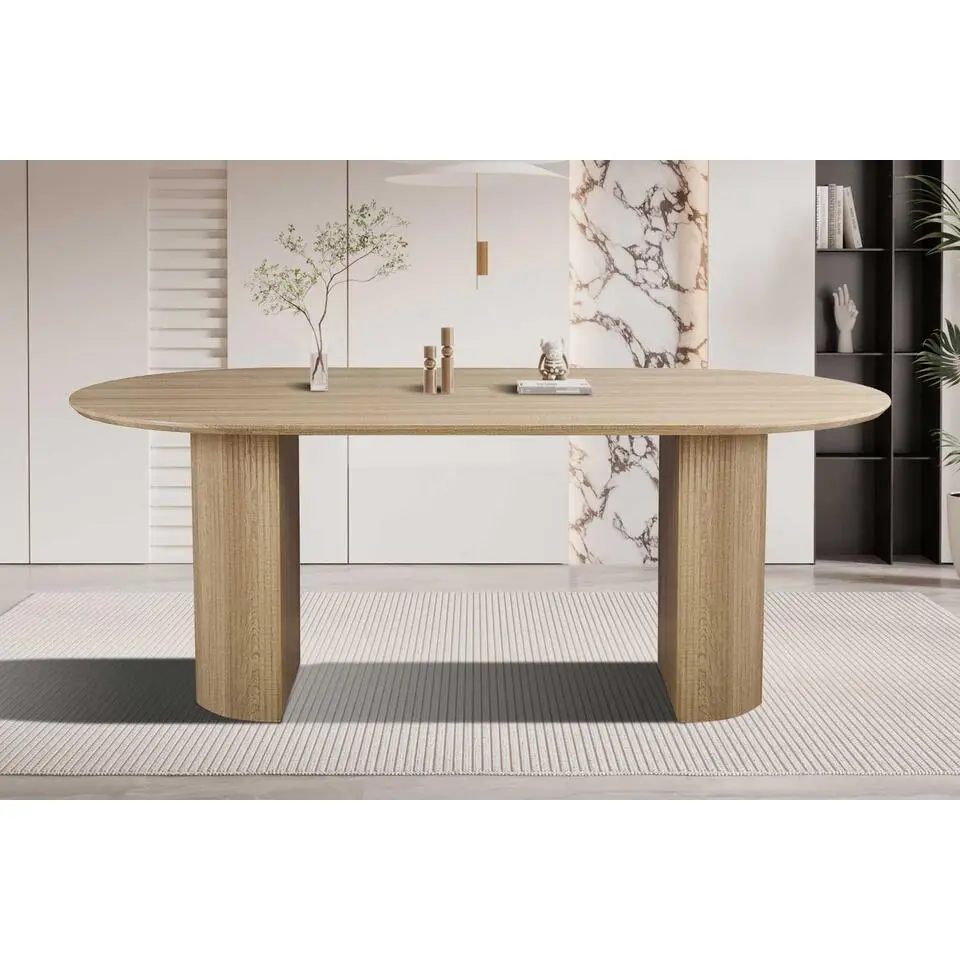 Ovale eettafel Lagos - 200x100x76cm - eikdecor