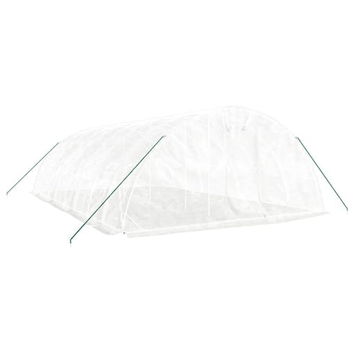 NNEVL Greenhouse with Steel Frame White 40 m&sup2; 8x5x2.3 m