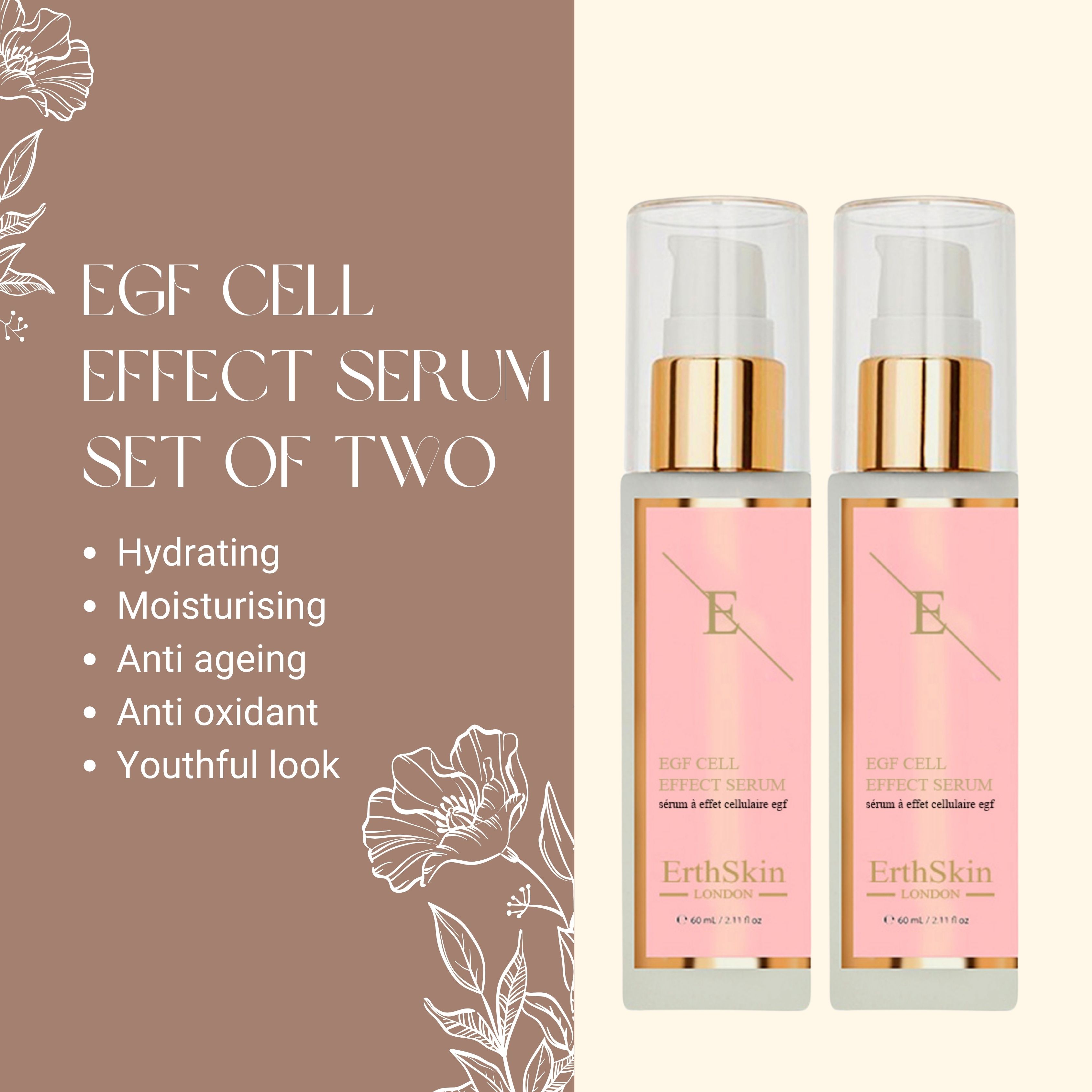 Erth Skin London 2x EGF CELL EFFECT SERUM 60ML